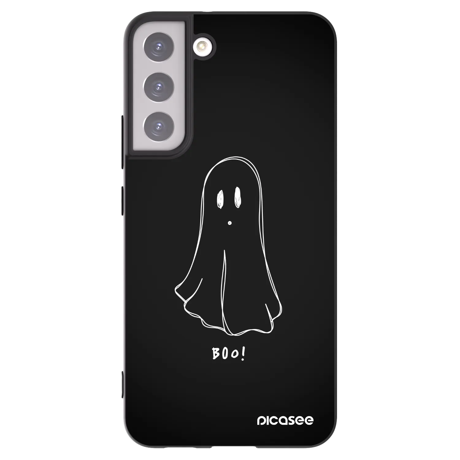 Picasee silikonowe czarne etui na Samsung Galaxy S22+ 5G - Ghost 2