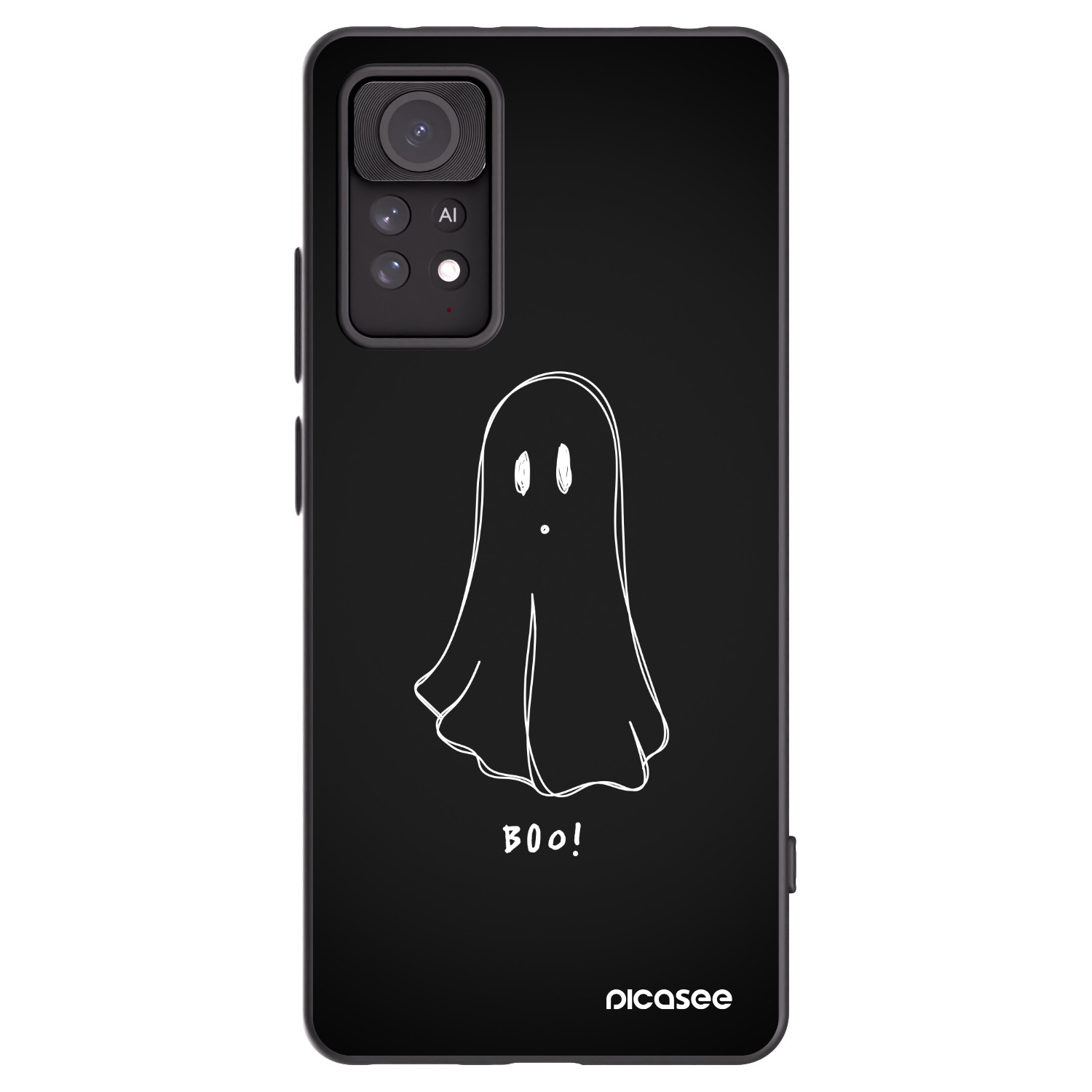 Picasee silikonowe czarne etui na Xiaomi Redmi Note 11 Pro 5G - Ghost 2