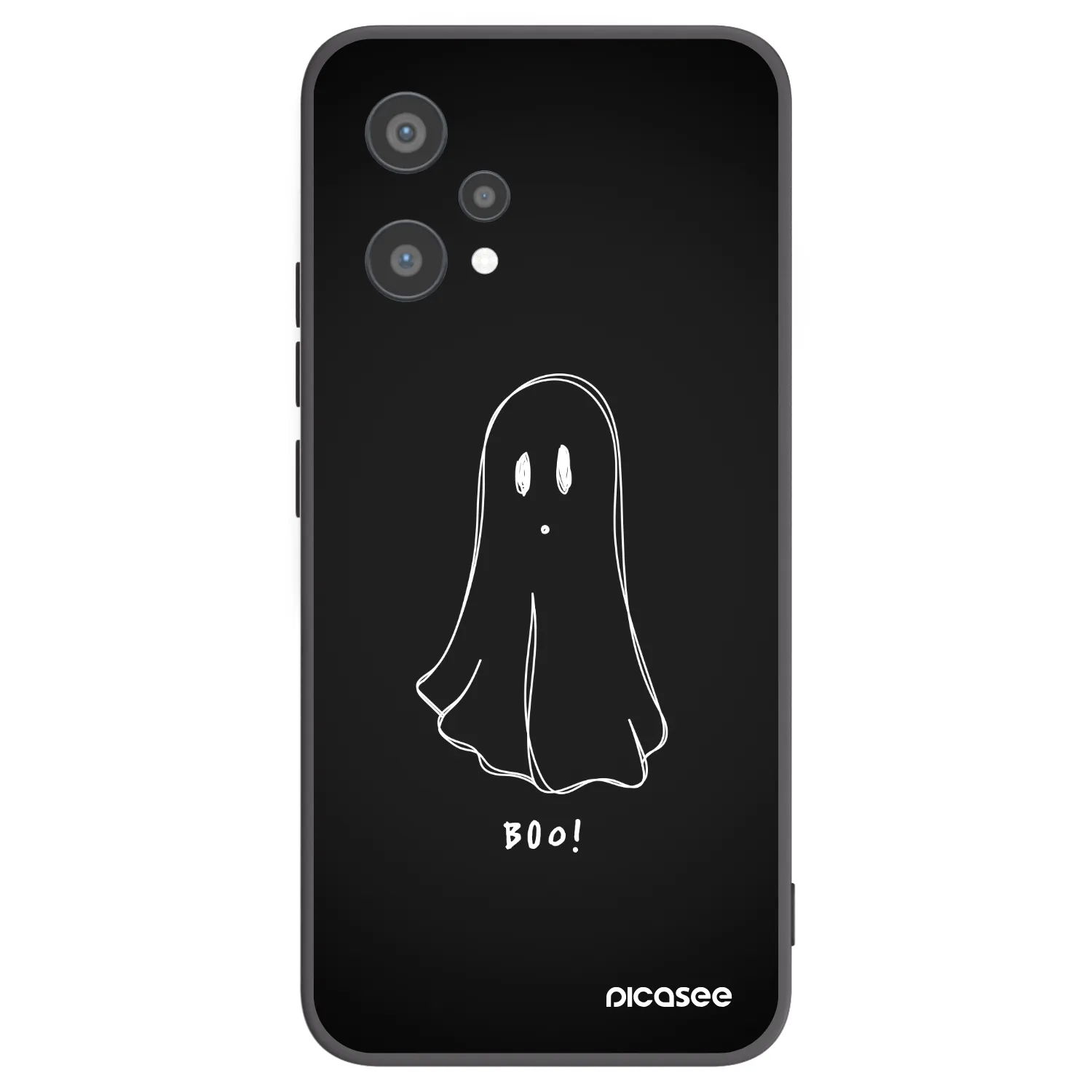 Picasee silikonowe czarne etui na Realme 9 Pro 5G - Ghost 2