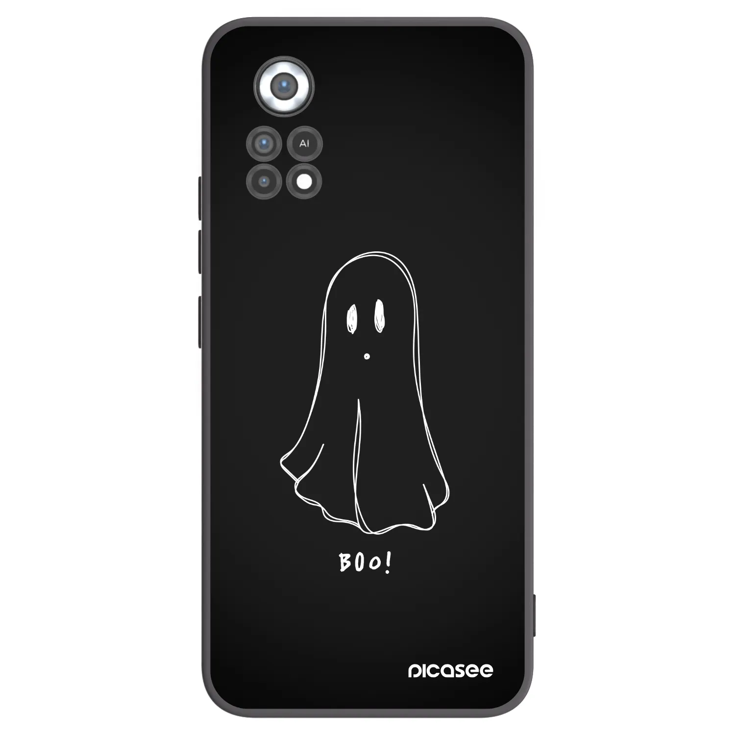 Picasee silikonowe czarne etui na Xiaomi Poco X4 Pro 5G - Ghost 2