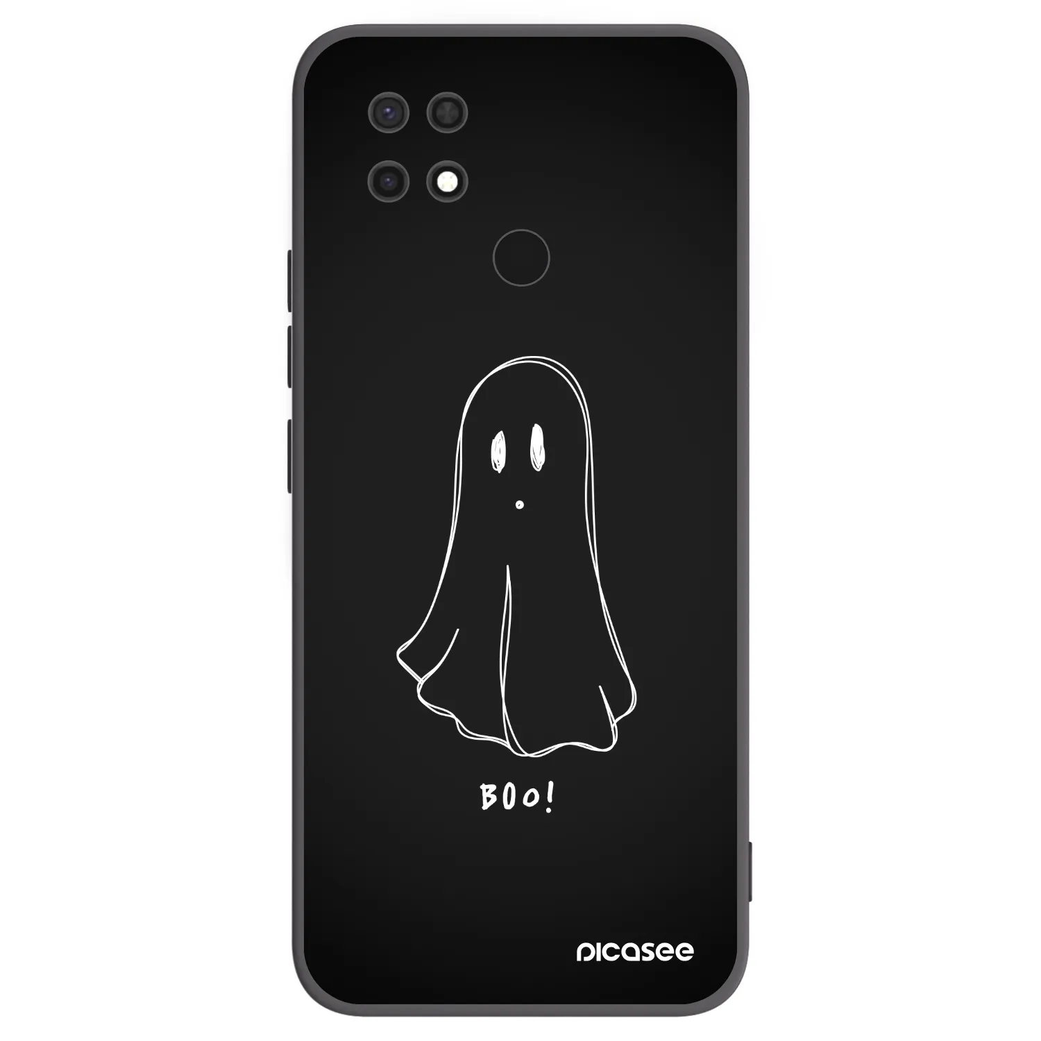 Picasee silikonowe czarne etui na Xiaomi Redmi 10C - Ghost 2