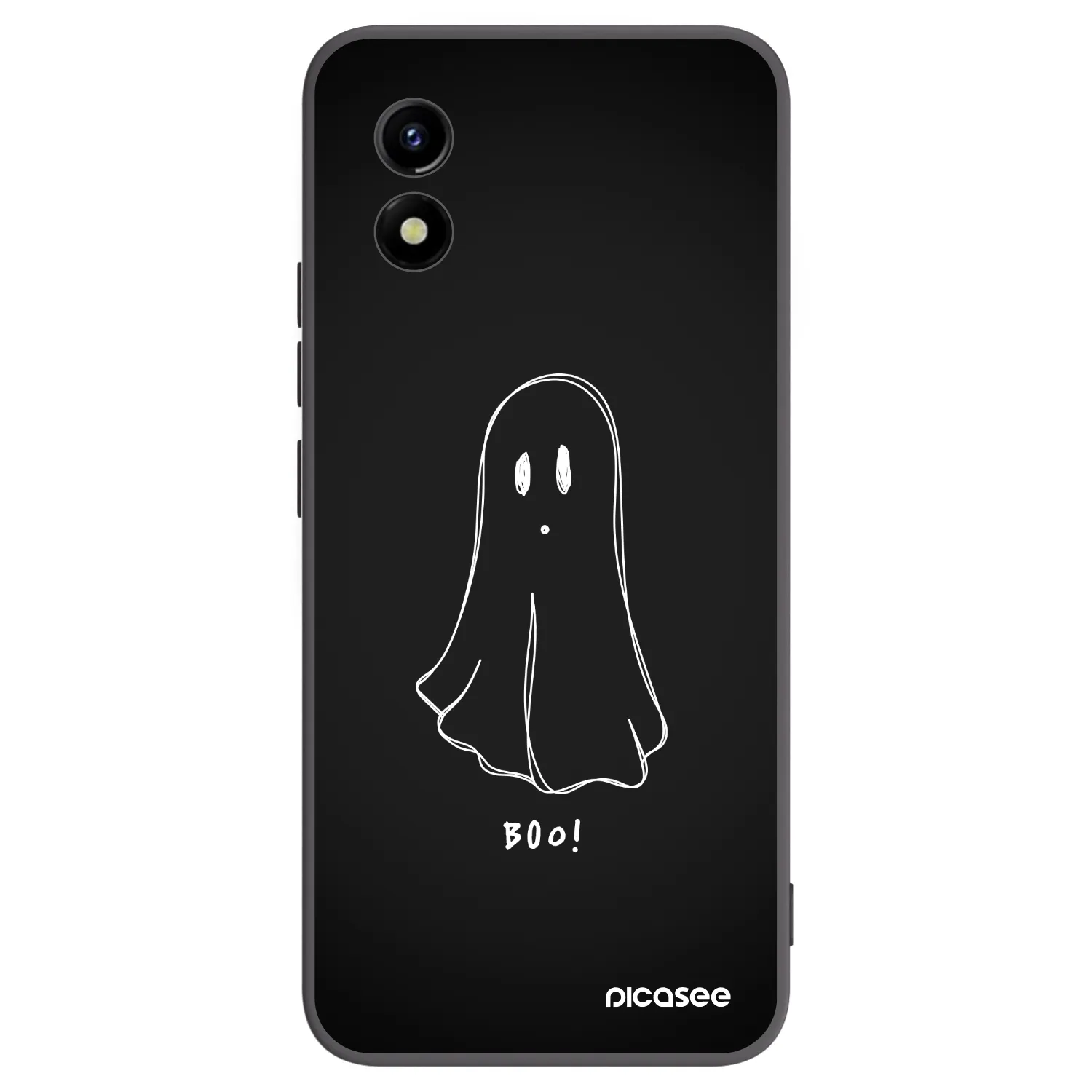 Picasee silikonowe czarne etui na Vivo Y01 - Ghost 2