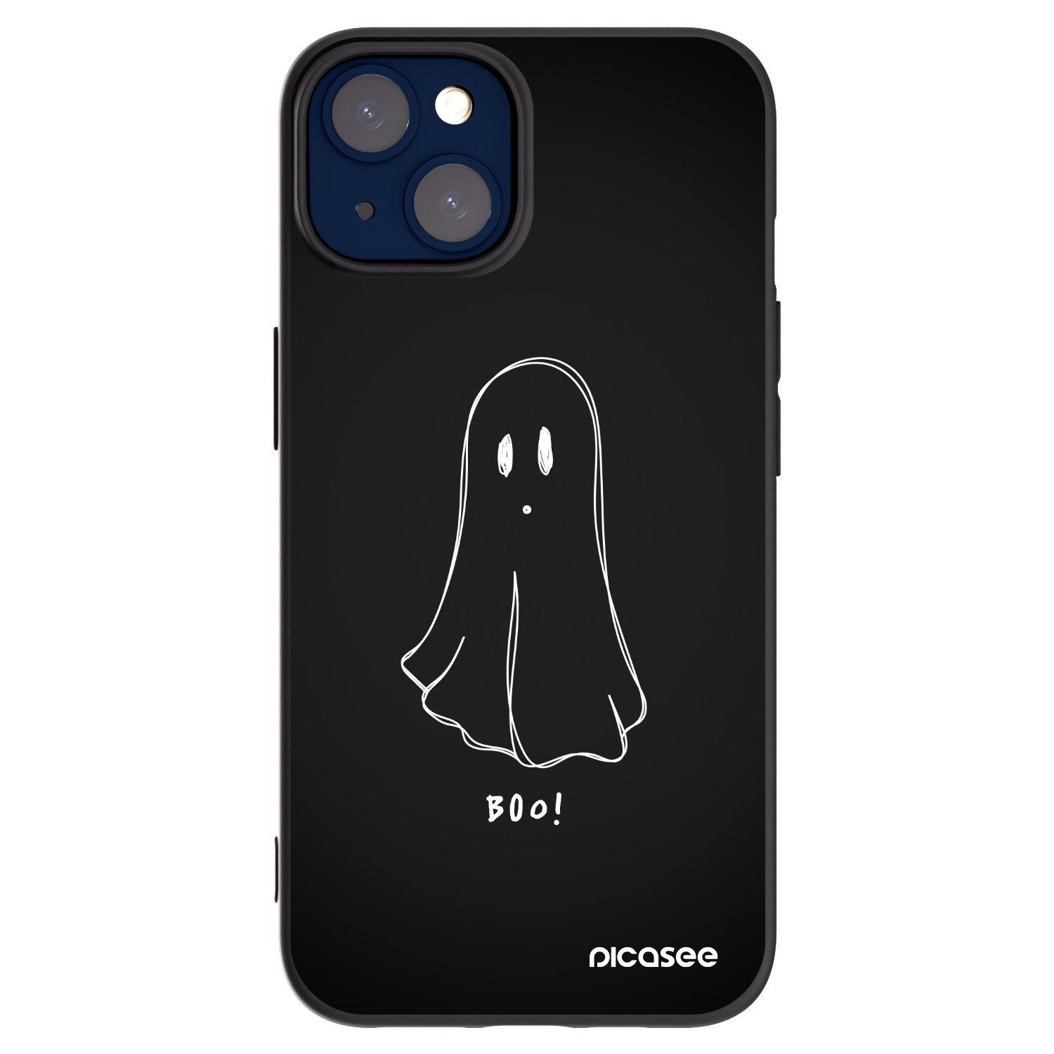 Picasee silikonowe czarne etui na Apple iPhone 14 - Ghost 2