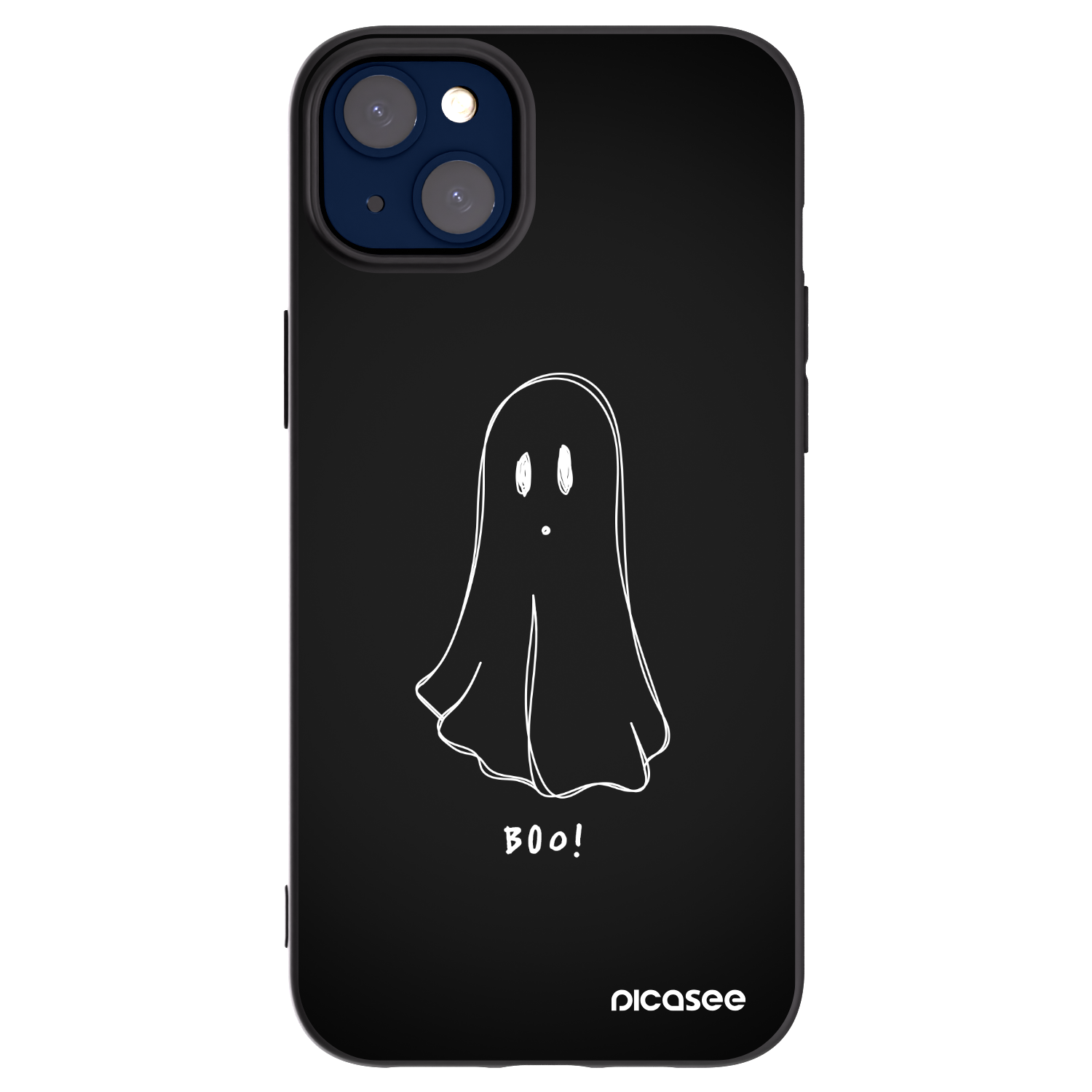 Picasee silikonowe czarne etui na Apple iPhone 14 Plus - Ghost 2