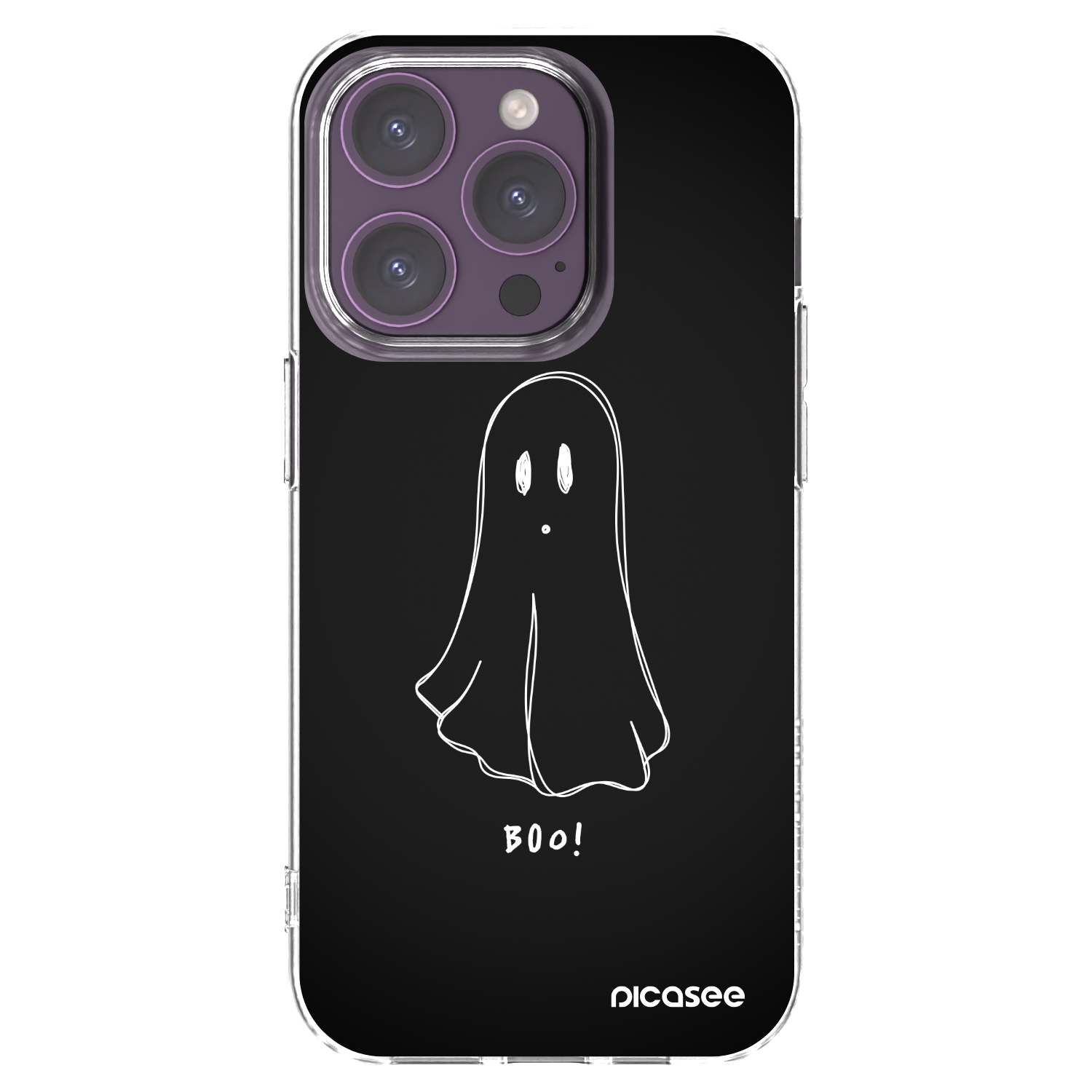 Picasee silikonowe przeźroczyste etui na Apple iPhone 14 Pro - Ghost 2