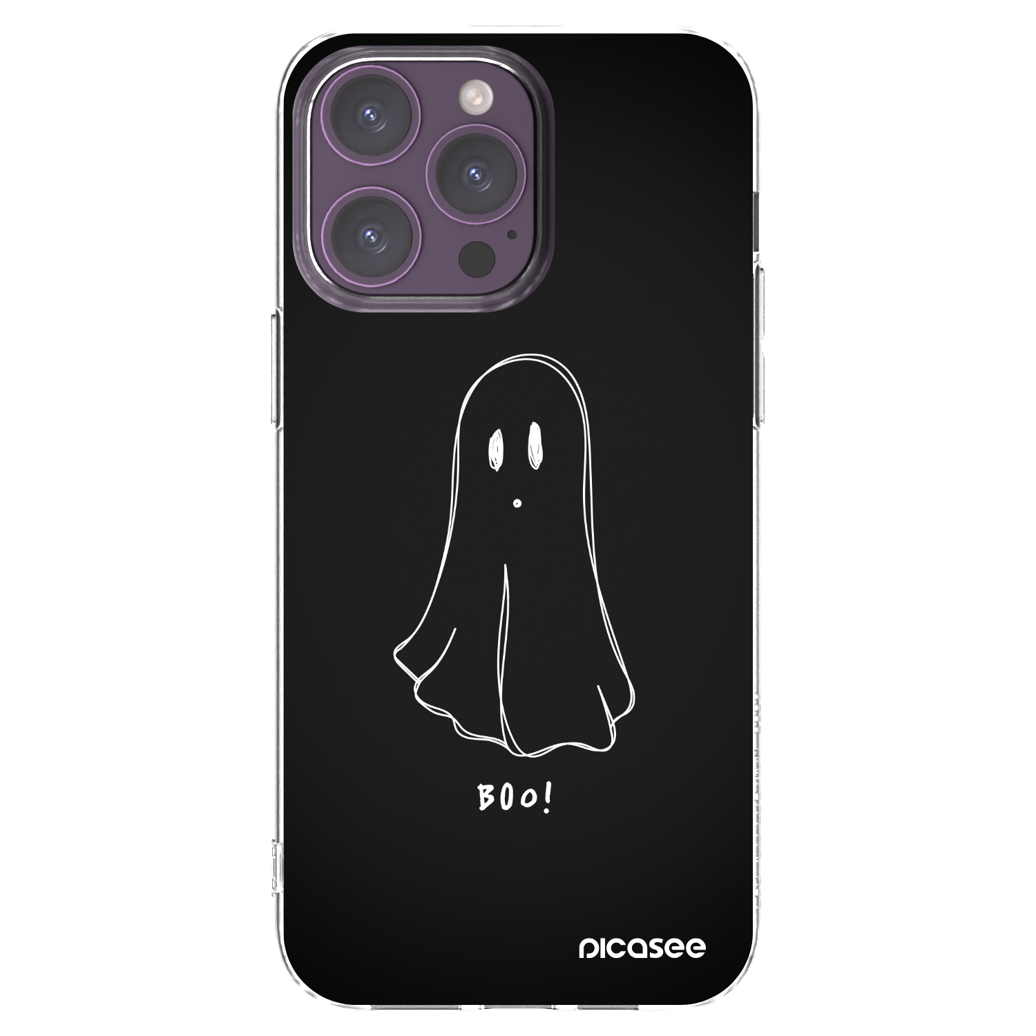 Picasee silikonowe przeźroczyste etui na Apple iPhone 14 Pro Max - Ghost 2