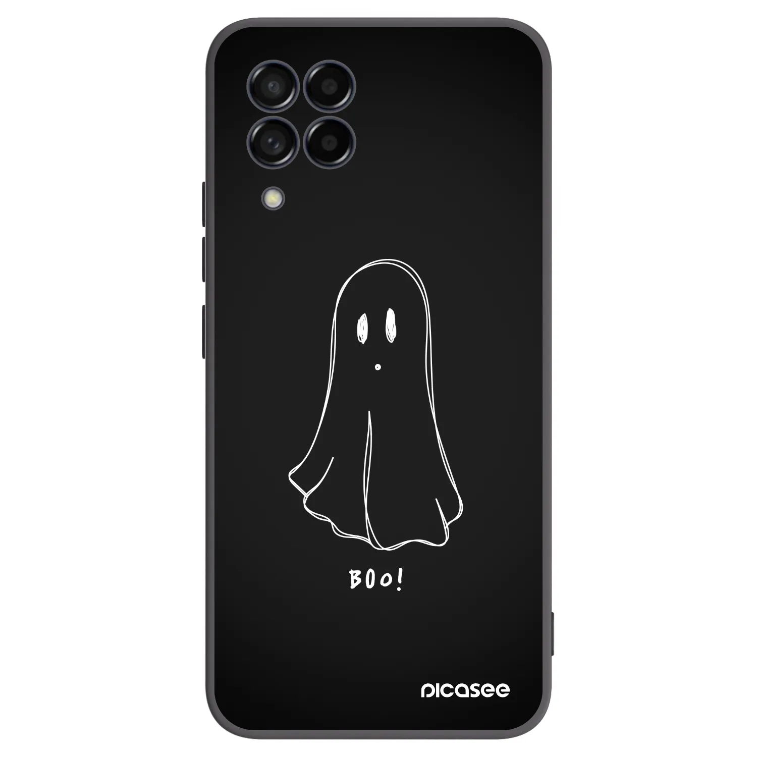 Picasee silikonowe czarne etui na Samsung Galaxy M53 5G - Ghost 2