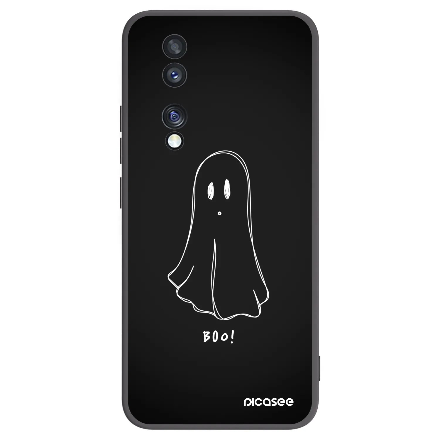 Picasee silikonowe czarne etui na Honor 70 - Ghost 2
