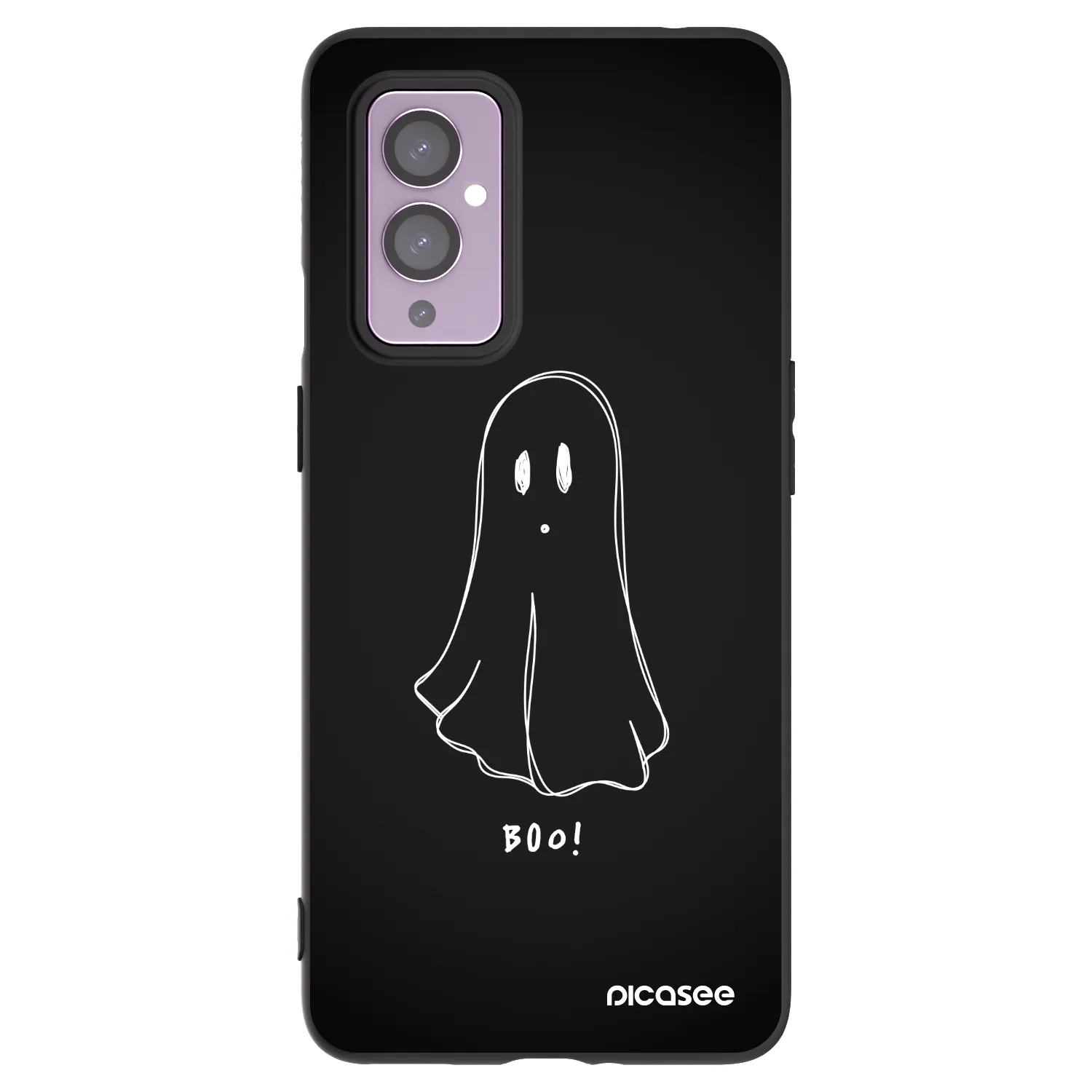 Picasee silikonowe czarne etui na OnePlus 9 - Ghost 2