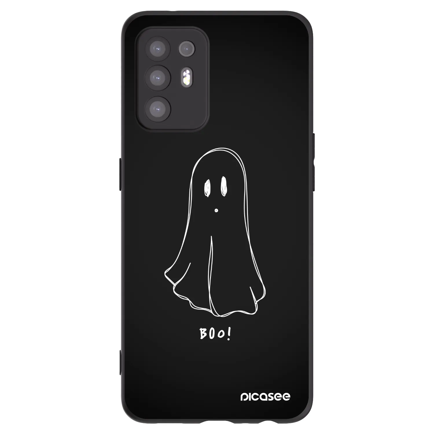 Picasee silikonowe czarne etui na OPPO A94 5G - Ghost 2