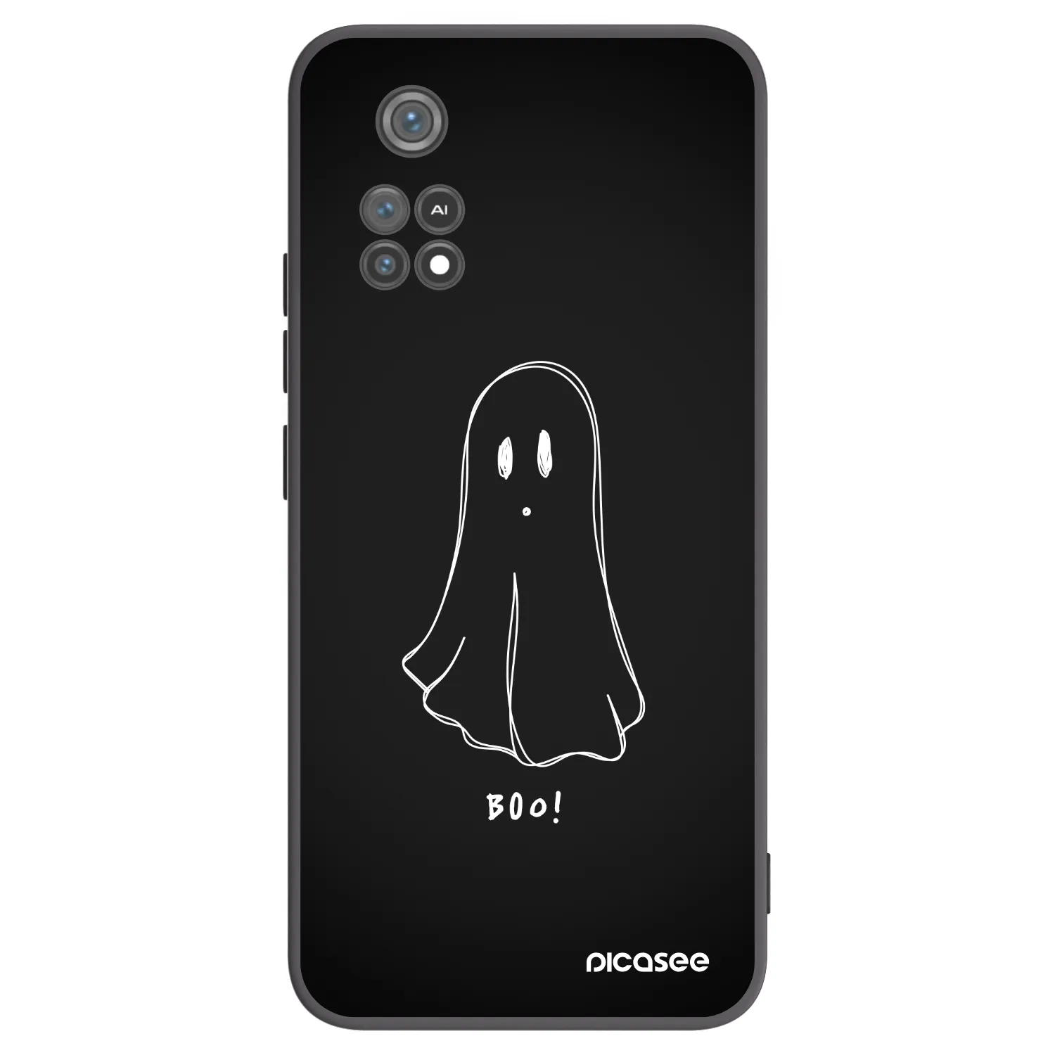 Picasee silikonowe czarne etui na Xiaomi Poco M4 Pro - Ghost 2