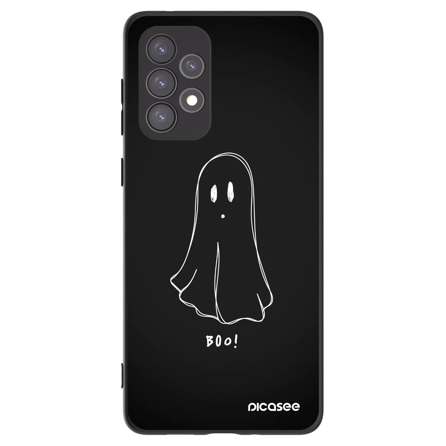 Picasee silikonowe czarne etui na Samsung Galaxy A73 5G - Ghost 2