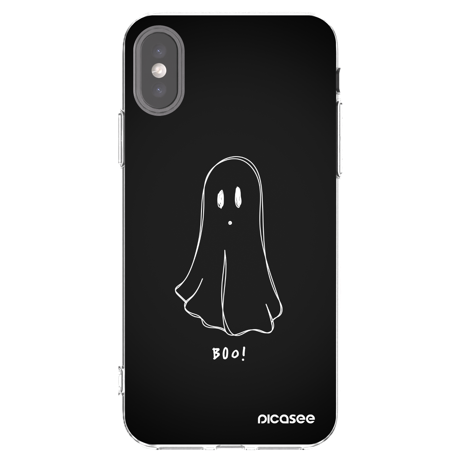 Picasee silikonowe przeźroczyste etui na Apple iPhone X/XS - Ghost 2
