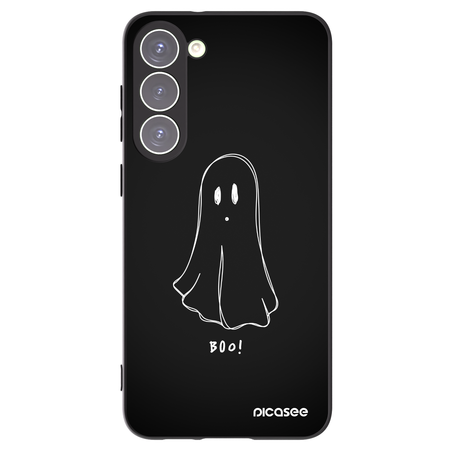 Picasee silikonowe czarne etui na Samsung Galaxy S23+ 5G - Ghost 2
