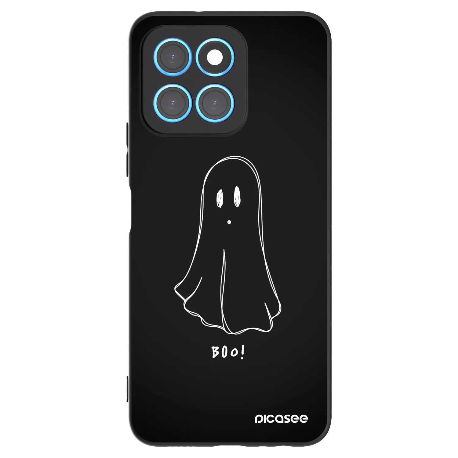 Picasee silikonowe czarne etui na Honor X8 5G - Ghost 2