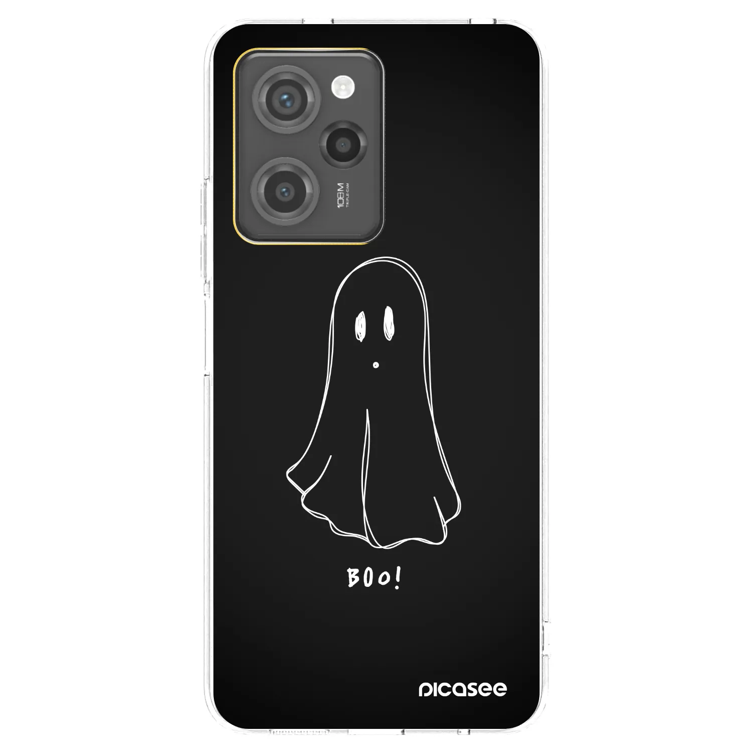 Picasee silikonowe czarne etui na Xiaomi Poco X5 Pro - Ghost 2