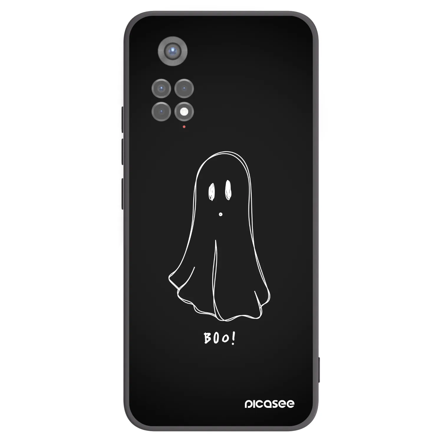 Picasee silikonowe czarne etui na Xiaomi Redmi Note 11S 5G - Ghost 2