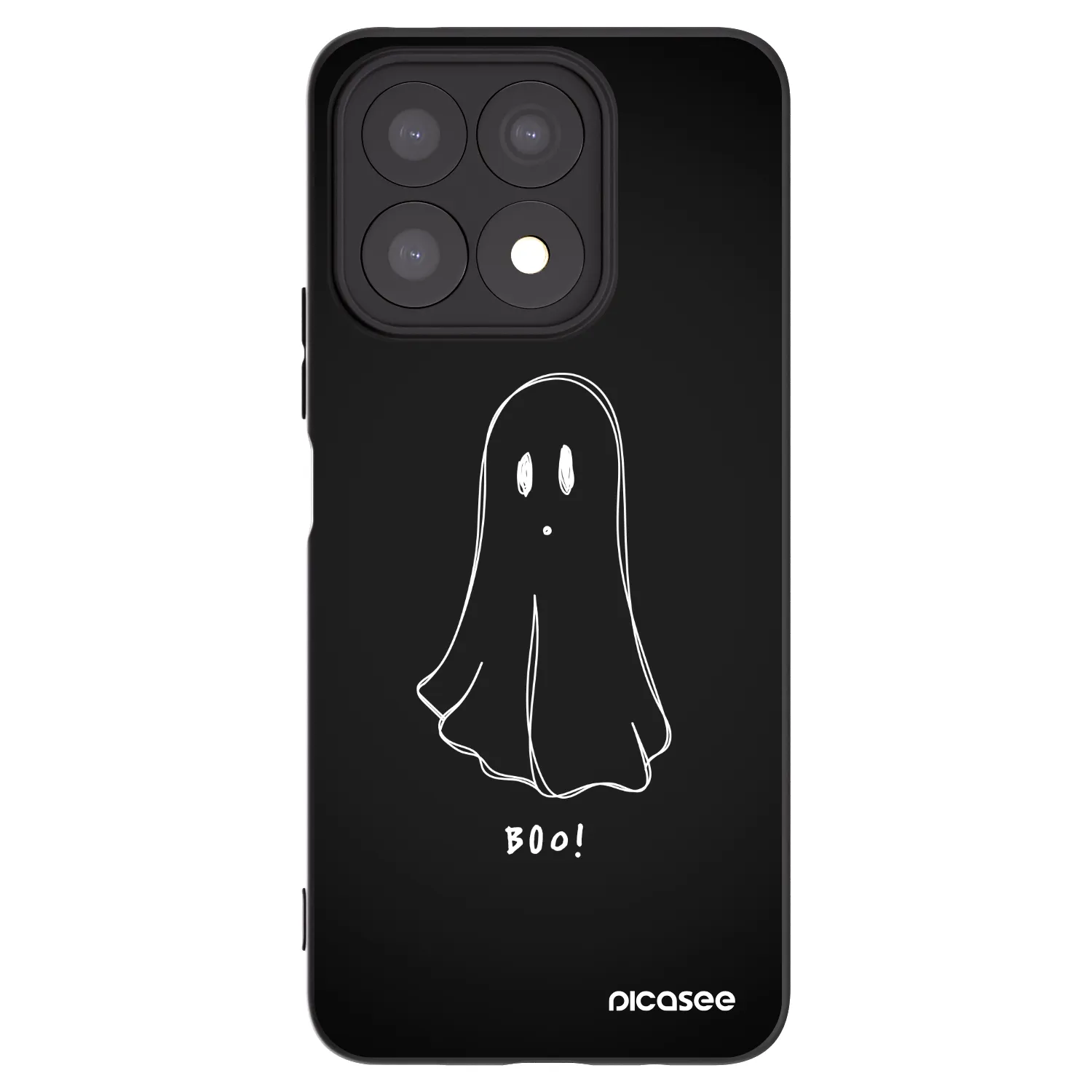 Picasee silikonowe czarne etui na Honor X8a - Ghost 2