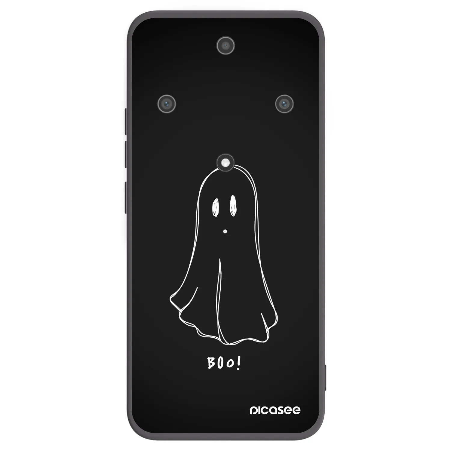 Picasee silikonowe czarne etui na Honor Magic5 Lite 5G - Ghost 2