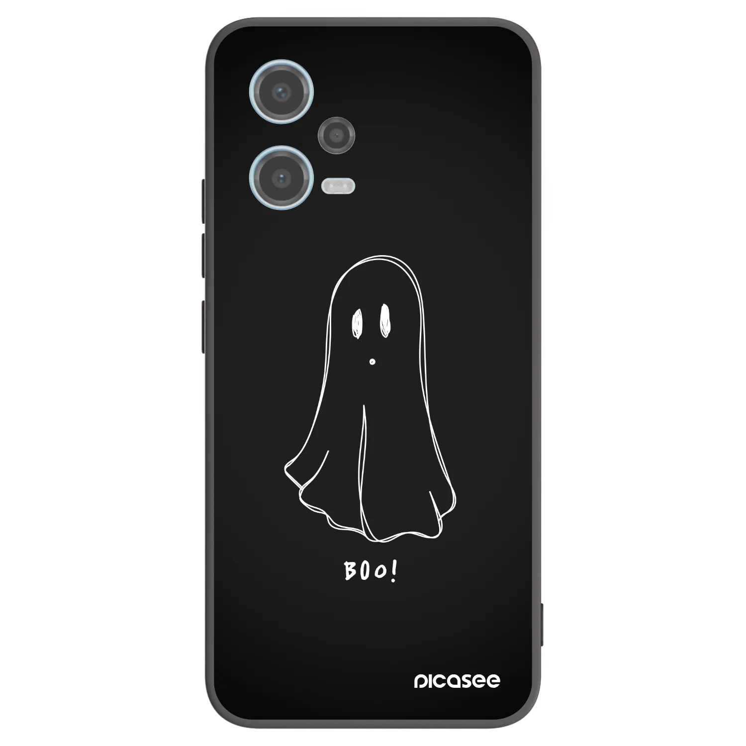 Picasee silikonowe czarne etui na Xiaomi Redmi Note 12 5G - Ghost 2