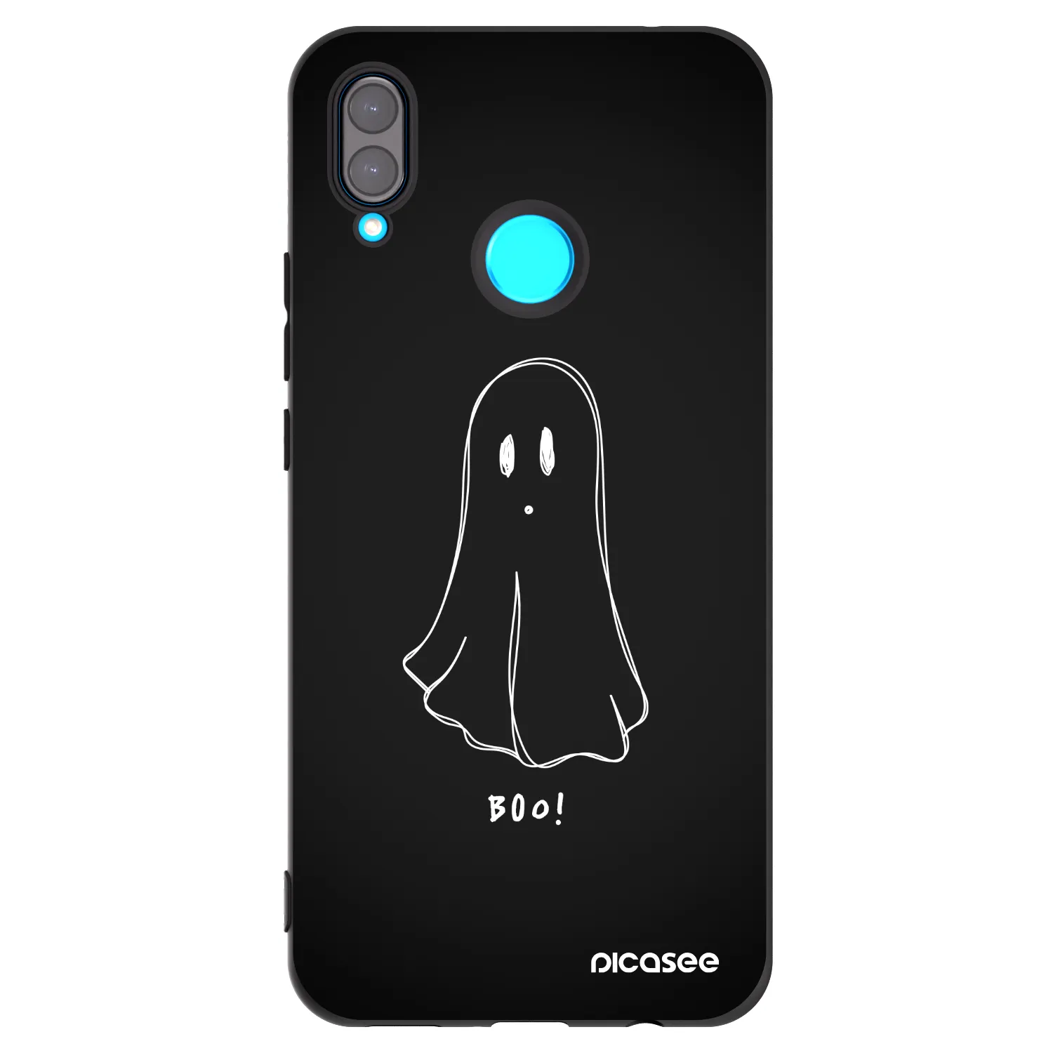 Picasee silikonowe czarne etui na Huawei Nova 3 - Ghost 2