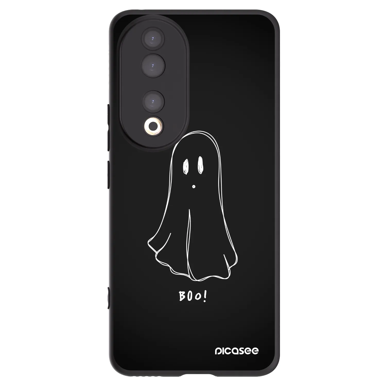 Picasee silikonowe czarne etui na Honor 90 5G - Ghost 2