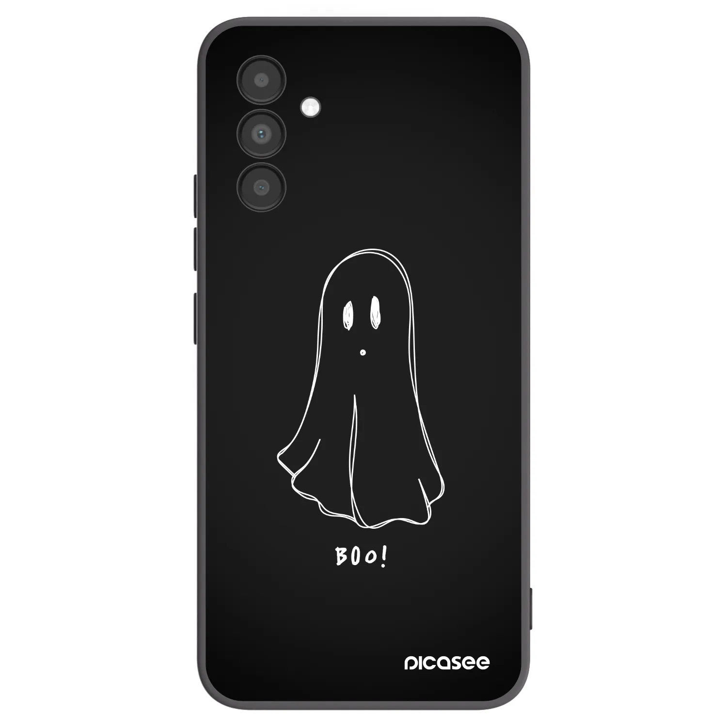 Picasee silikonowe czarne etui na Samsung Galaxy A04s A047F - Ghost 2