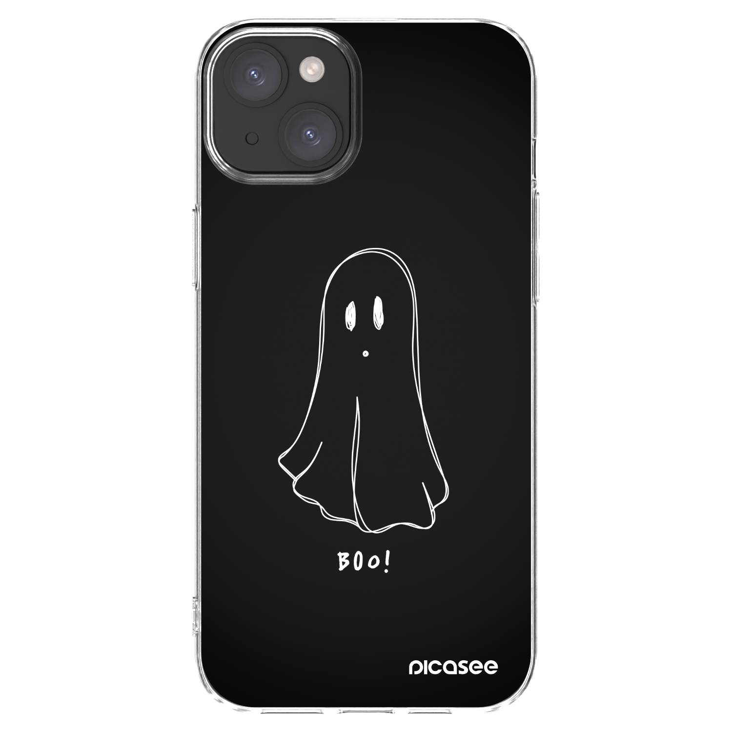 Picasee silikonowe przeźroczyste etui na Apple iPhone 15 Plus - Ghost 2
