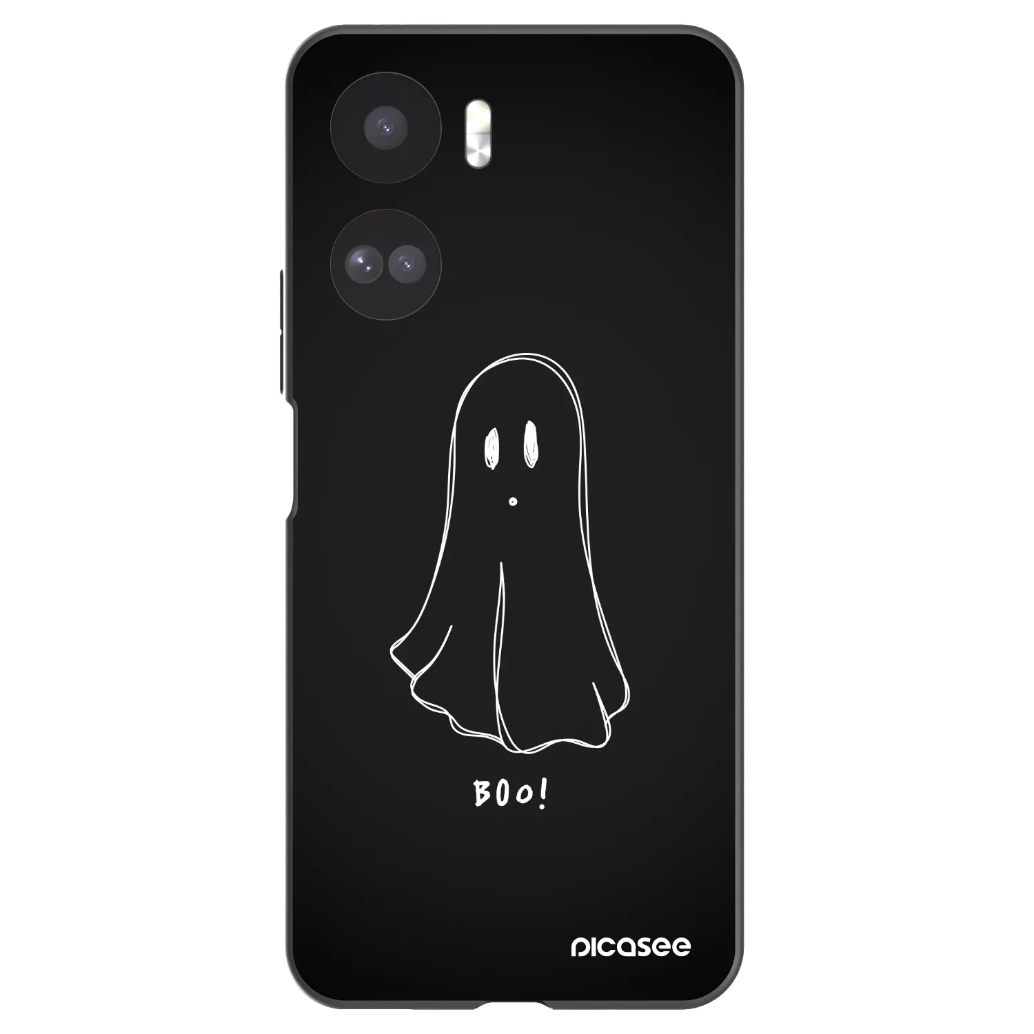 Picasee silikonowe czarne etui na Honor 90 Lite 5G - Ghost 2