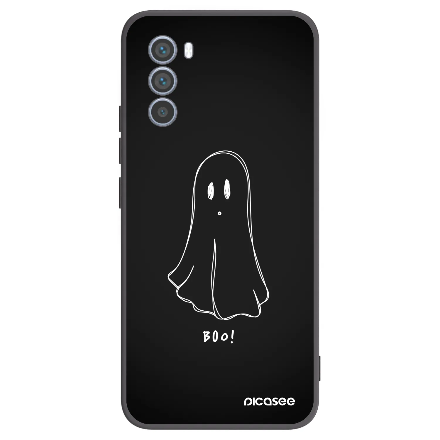 Picasee silikonowe czarne etui na Motorola Moto G62 - Ghost 2