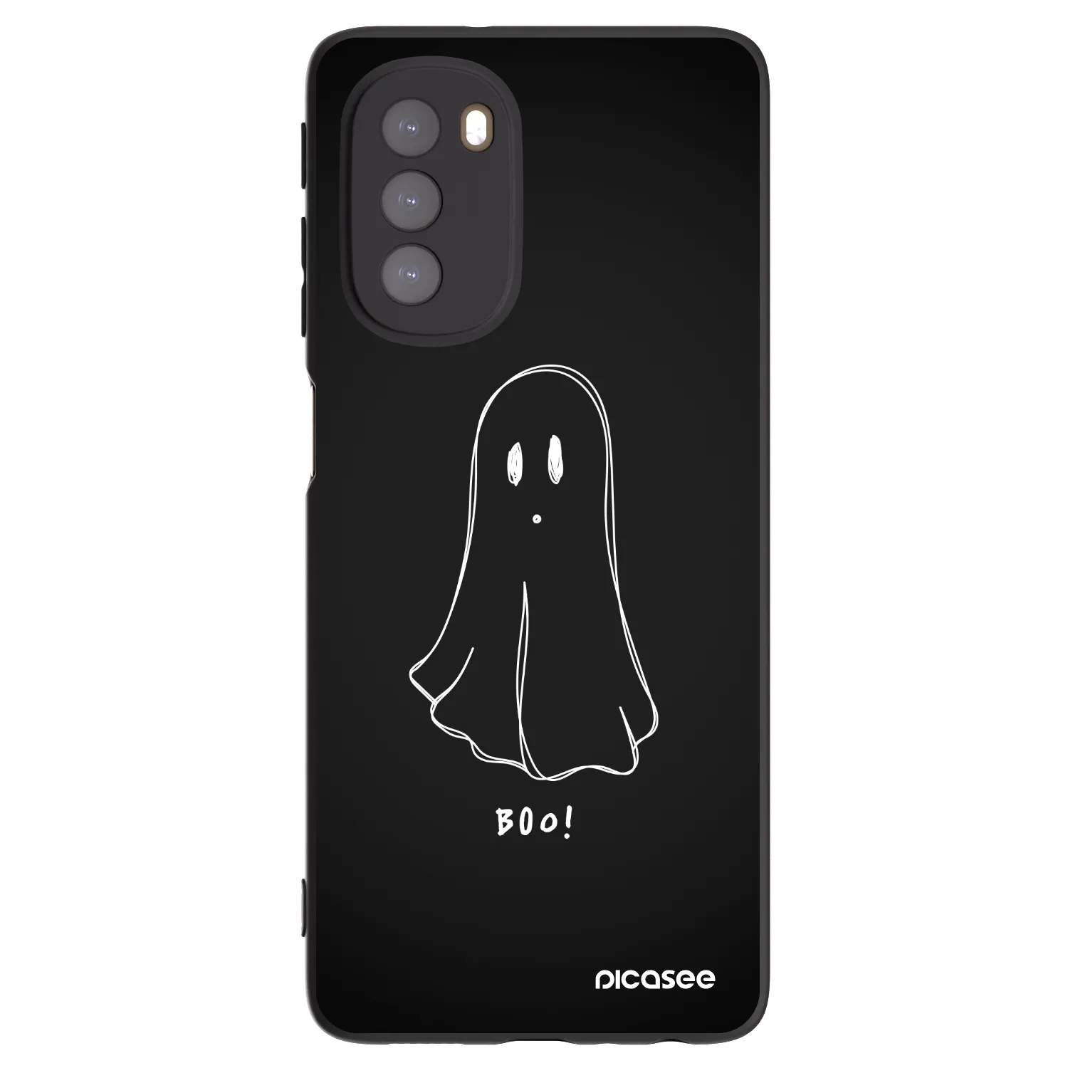 Picasee silikonowe czarne etui na Motorola Moto G51 - Ghost 2