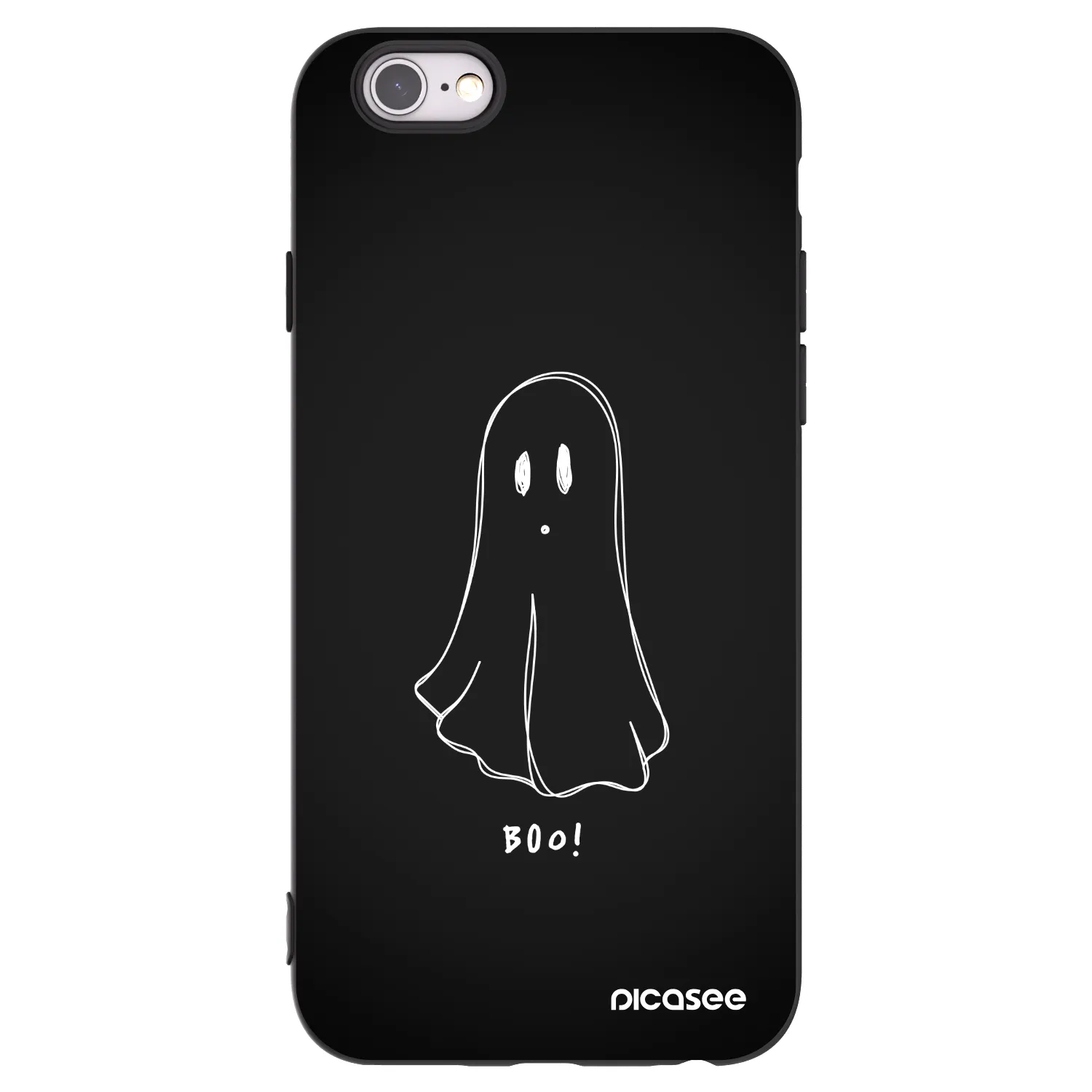 Picasee silikonowe czarne etui na Apple iPhone 6/6S - Ghost 2