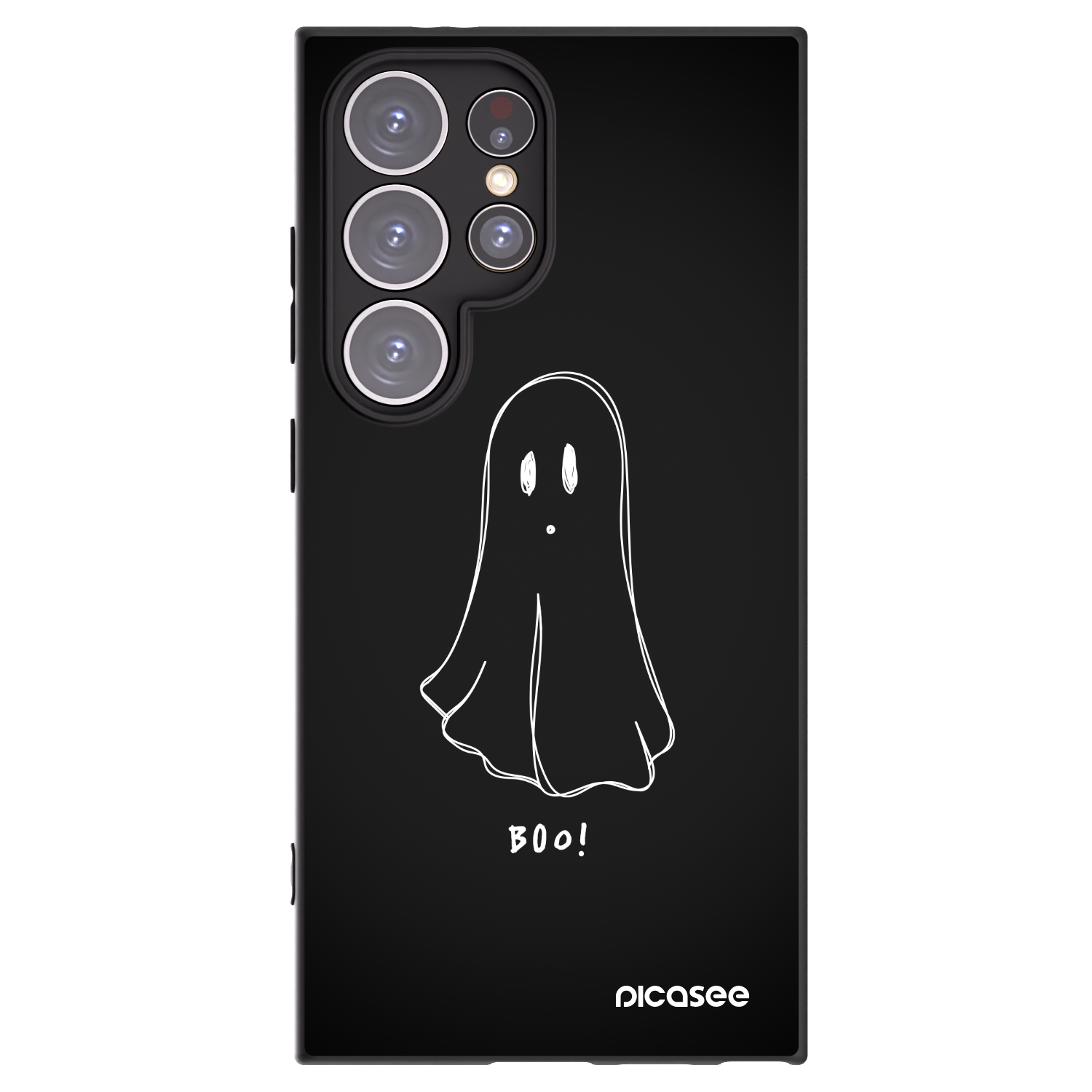 Picasee silikonowe czarne etui na Samsung Galaxy S24 Ultra S928B 5G - Ghost 2