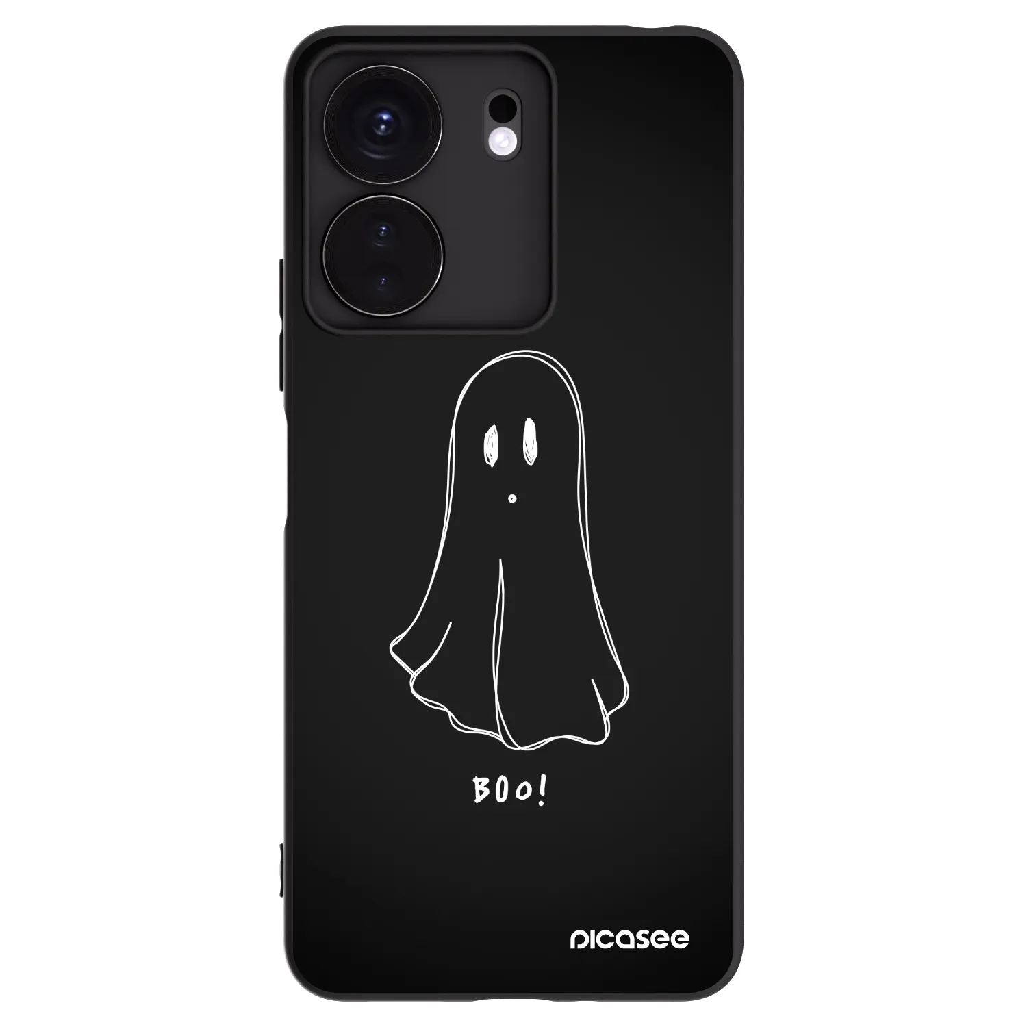 Picasee silikonowe czarne etui na Xiaomi Redmi 13C 4G - Ghost 2