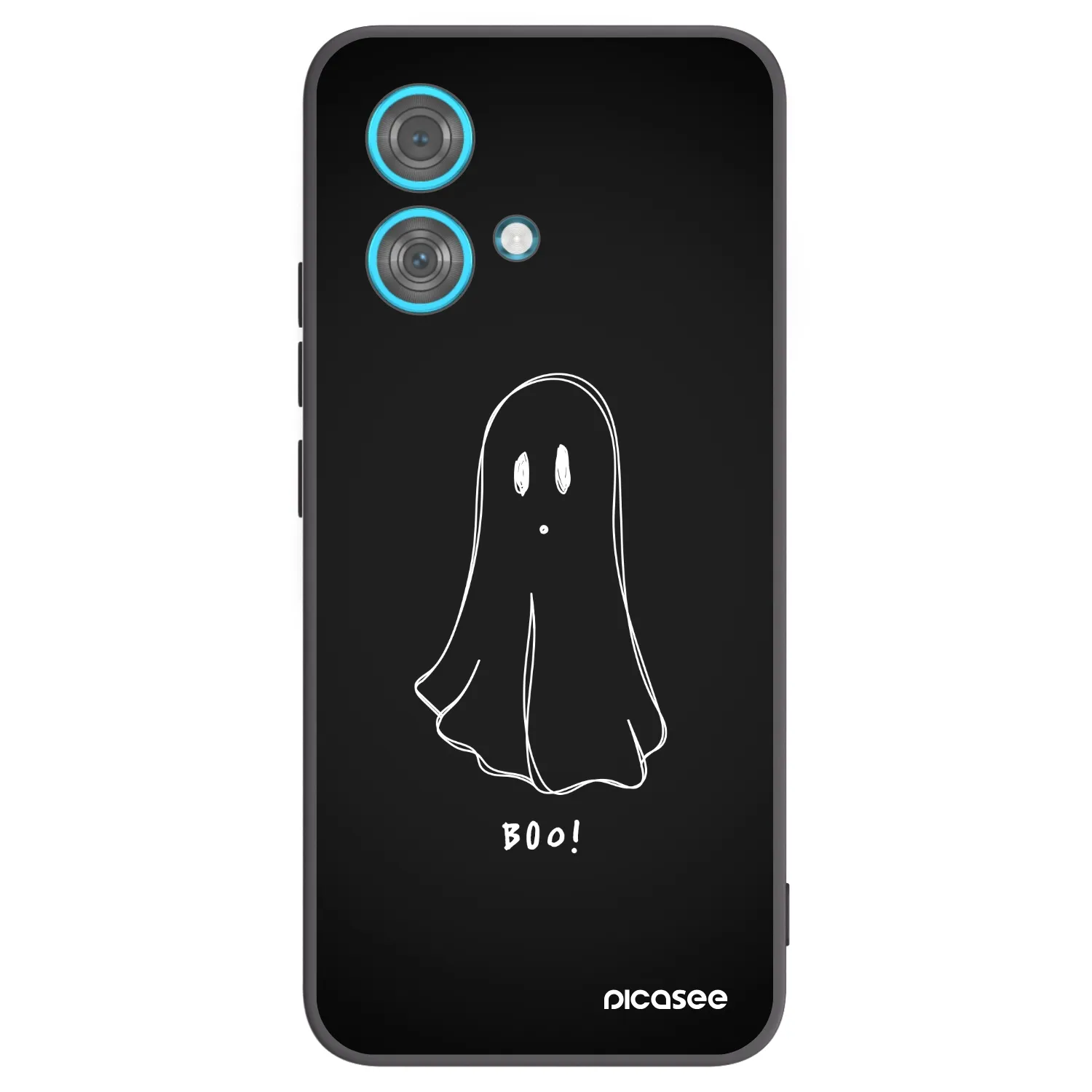 Picasee silikonowe czarne etui na Motorola Edge 40 Neo - Ghost 2