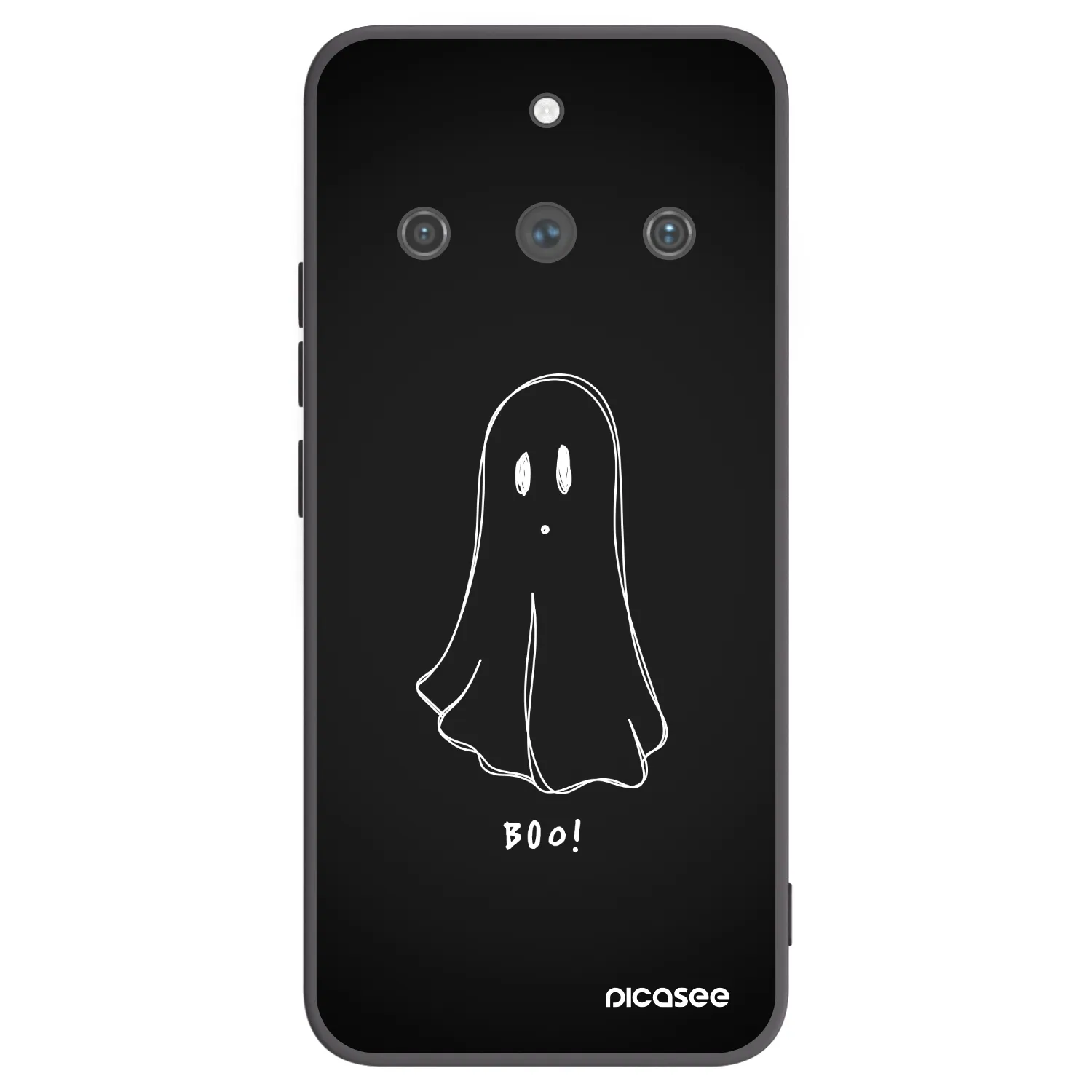 Picasee silikonowe czarne etui na Realme 11 Pro+ - Ghost 2
