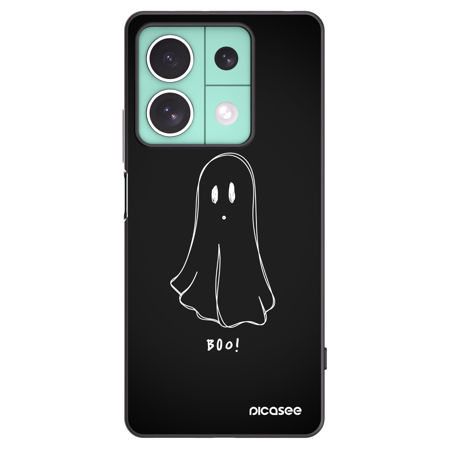 Picasee silikonowe czarne etui na Xiaomi Redmi Note 13 5G - Ghost 2