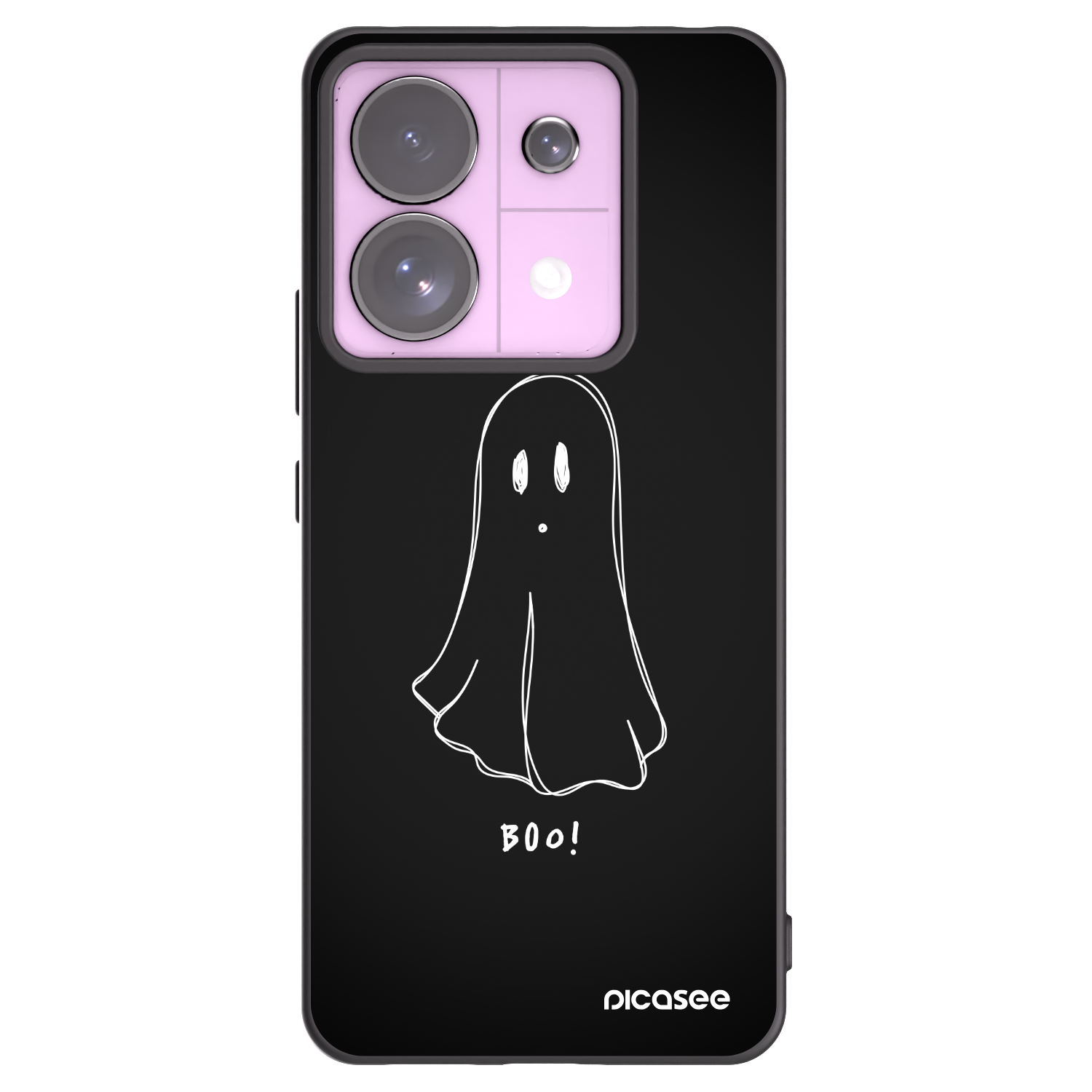 Picasee silikonowe czarne etui na Xiaomi Redmi Note 13 Pro 5G - Ghost 2