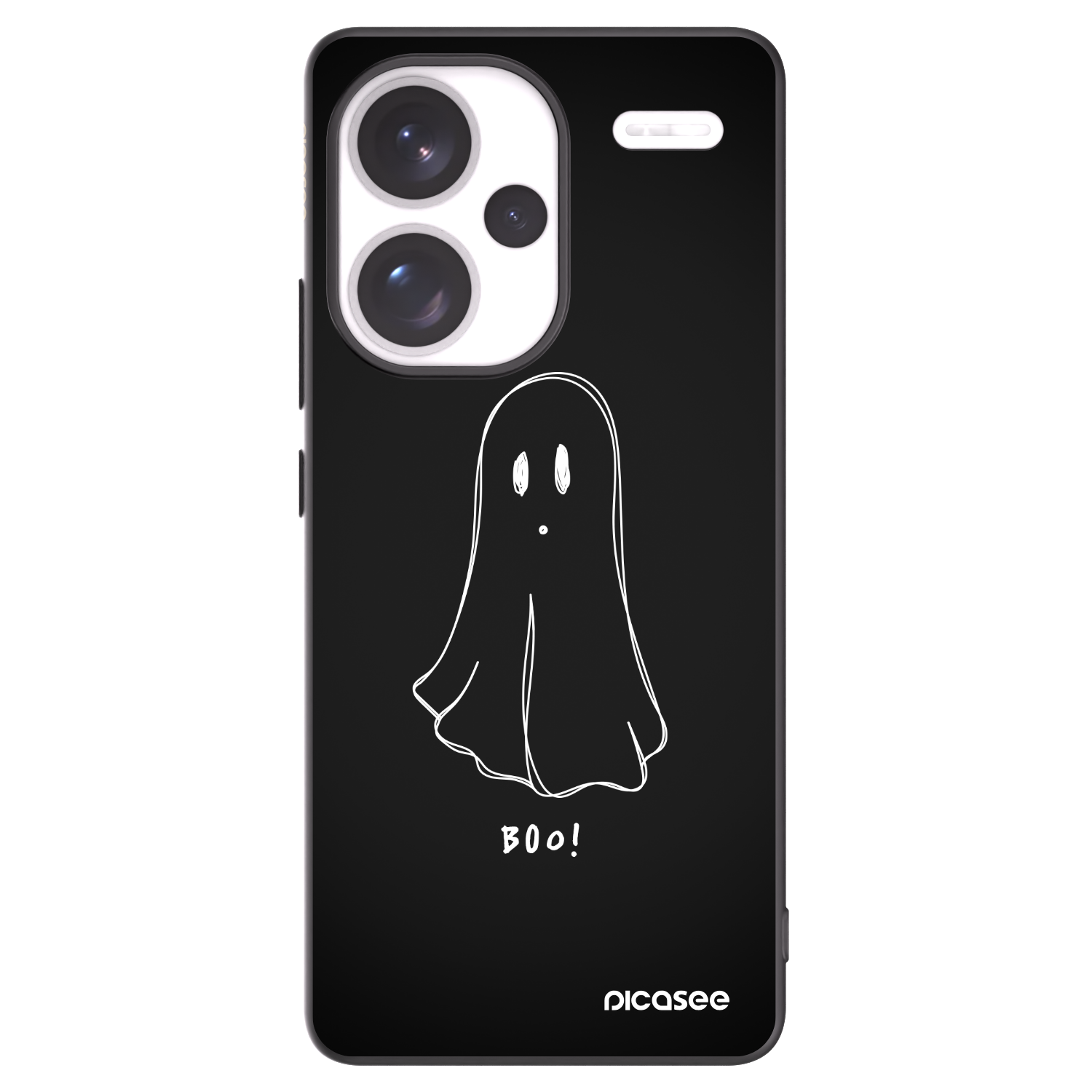 Picasee silikonowe czarne etui na Xiaomi Redmi Note 13 Pro+ 5G - Ghost 2