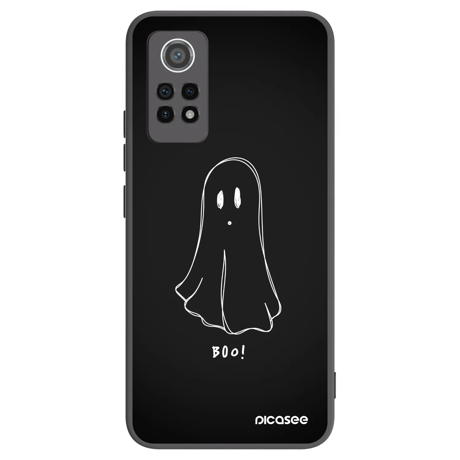Picasee silikonowe czarne etui na Xiaomi Redmi Note 12 Pro 4G - Ghost 2