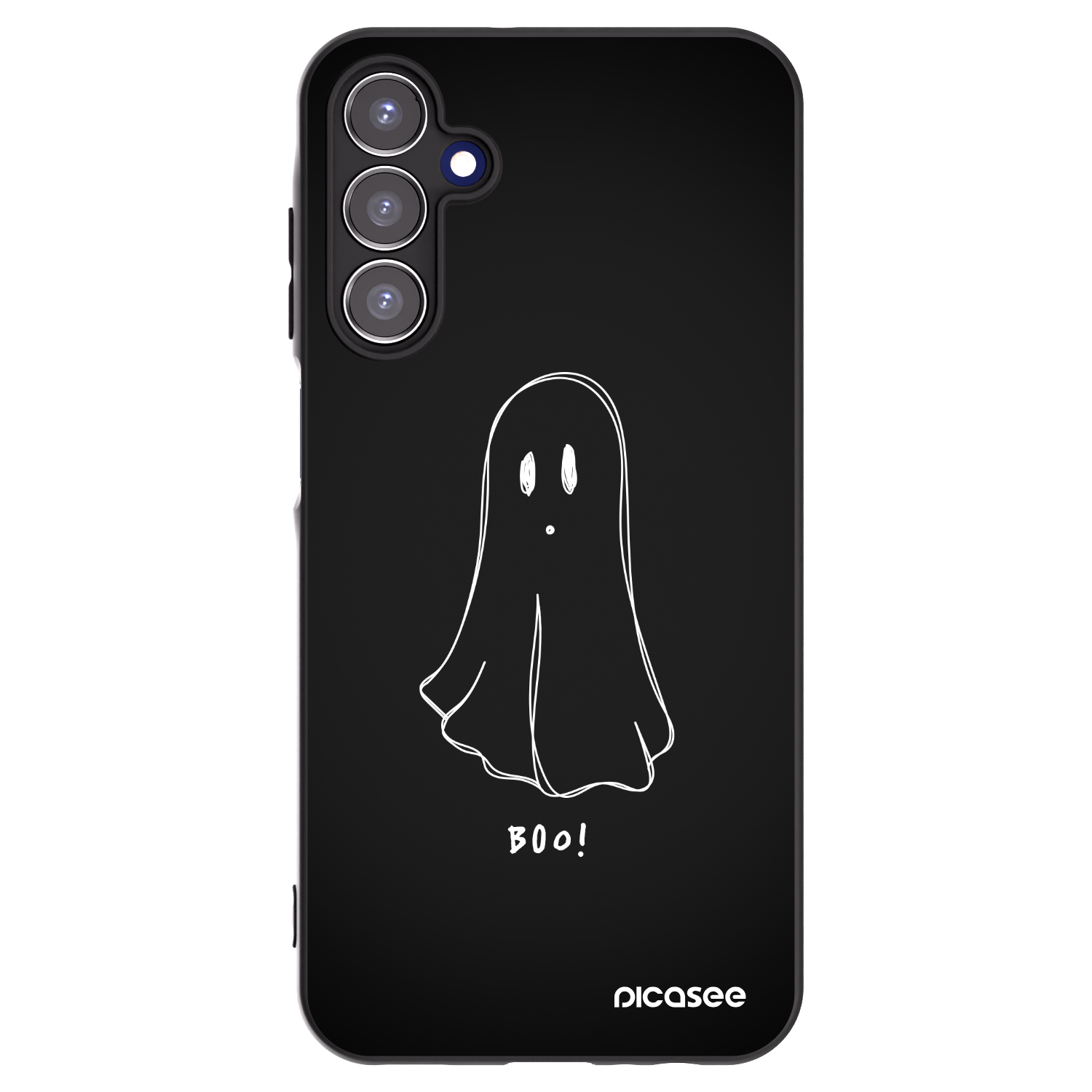 Picasee silikonowe czarne etui na Samsung Galaxy A15 A155F 4G - Ghost 2