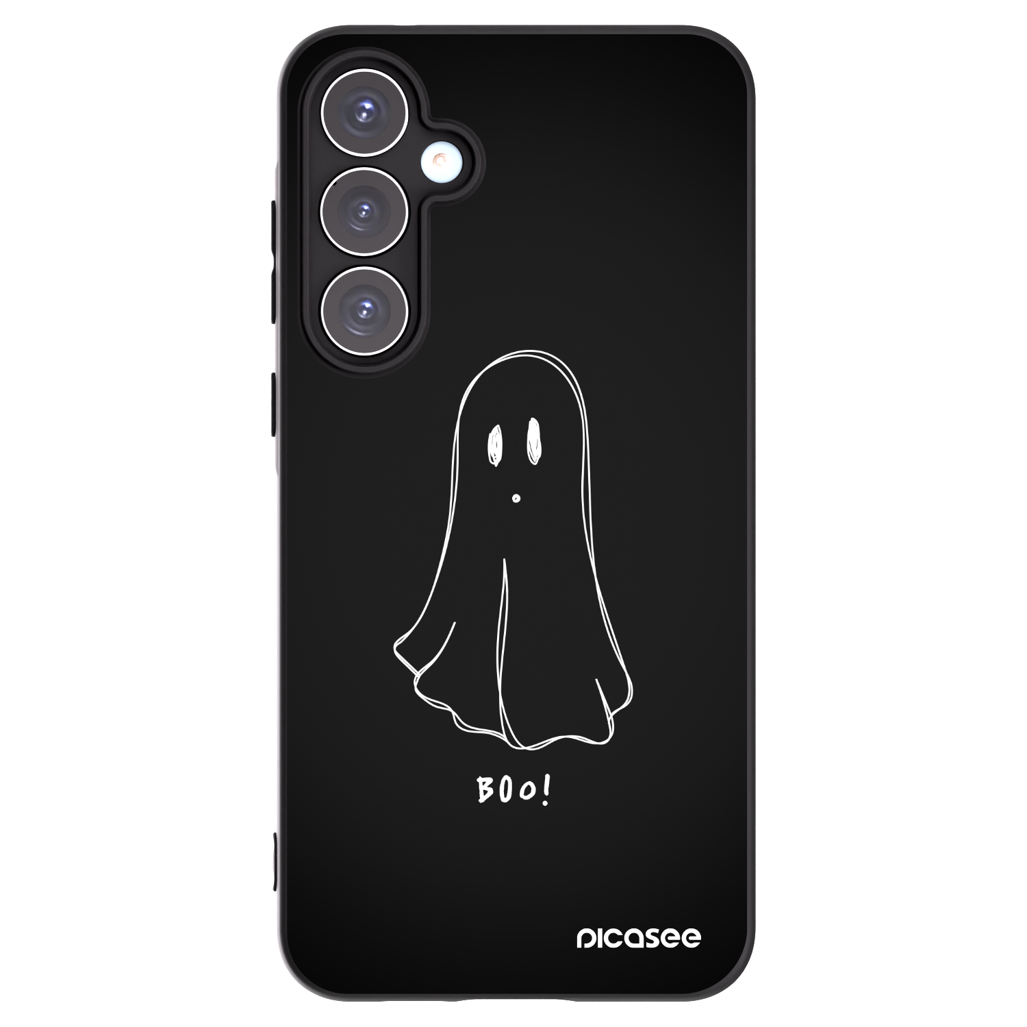 Picasee silikonowe czarne etui na Samsung Galaxy A55 5G A556B - Ghost 2