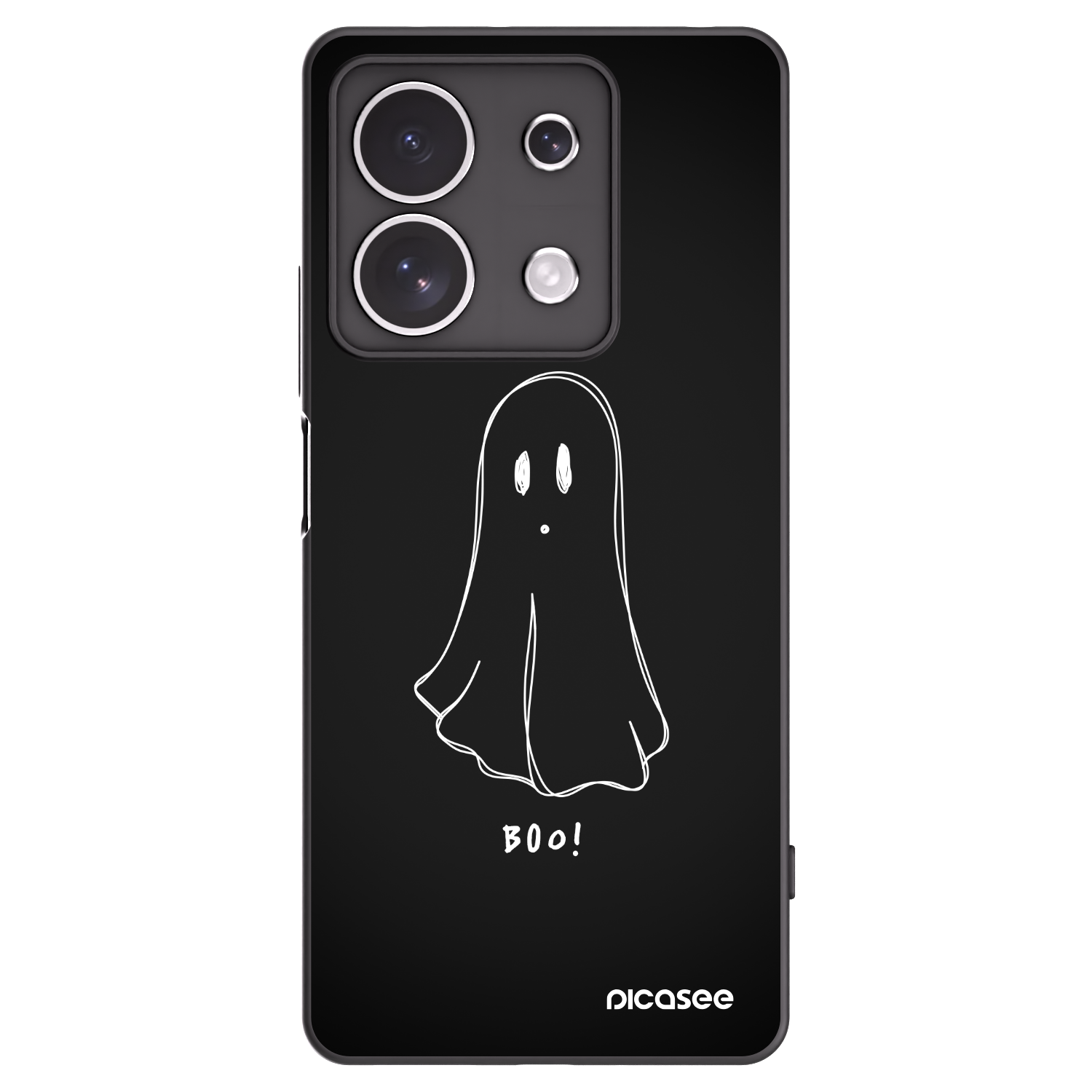 Picasee silikonowe czarne etui na Xiaomi Redmi Note 13 4G - Ghost 2