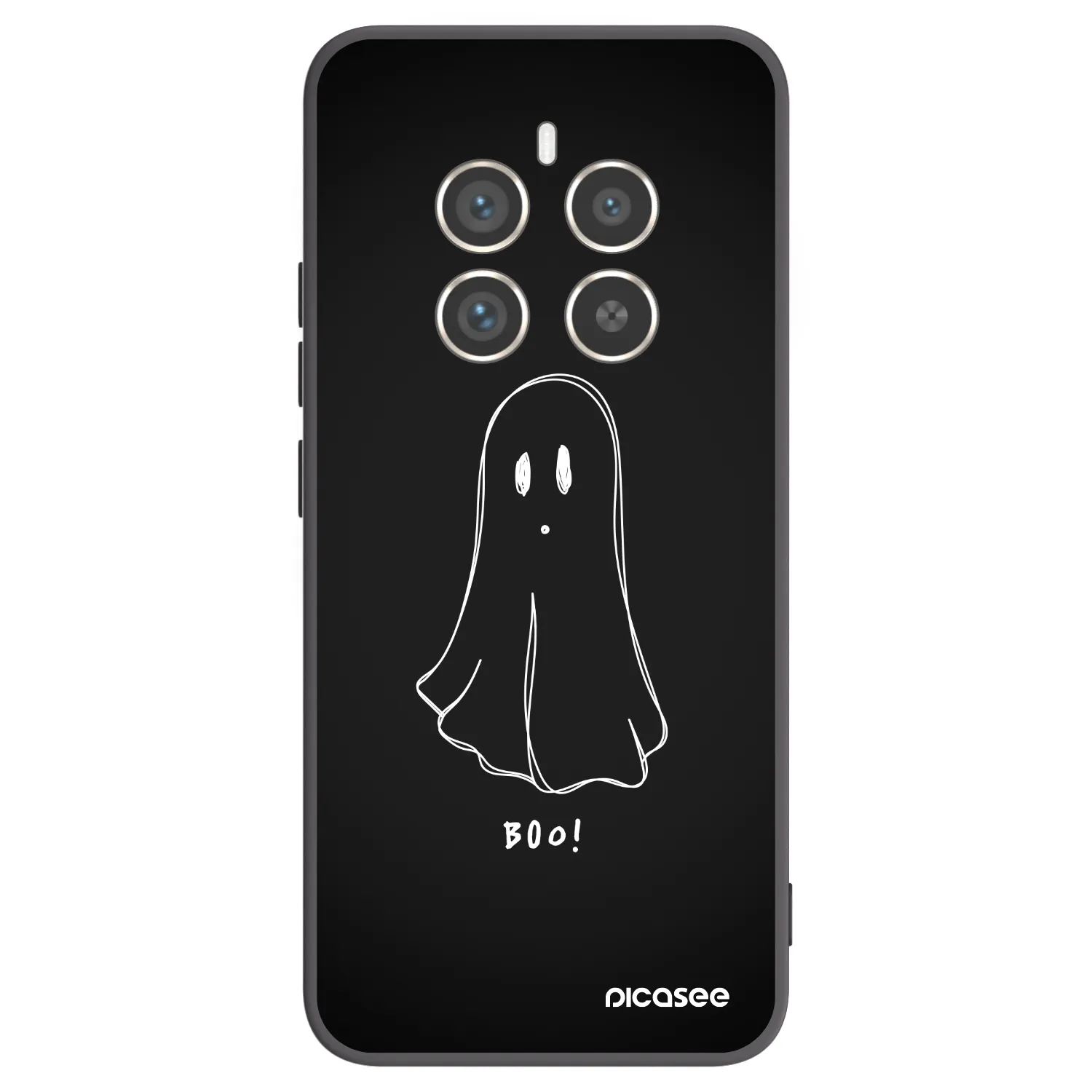 Picasee silikonowe czarne etui na Realme 12 Pro 5G - Ghost 2