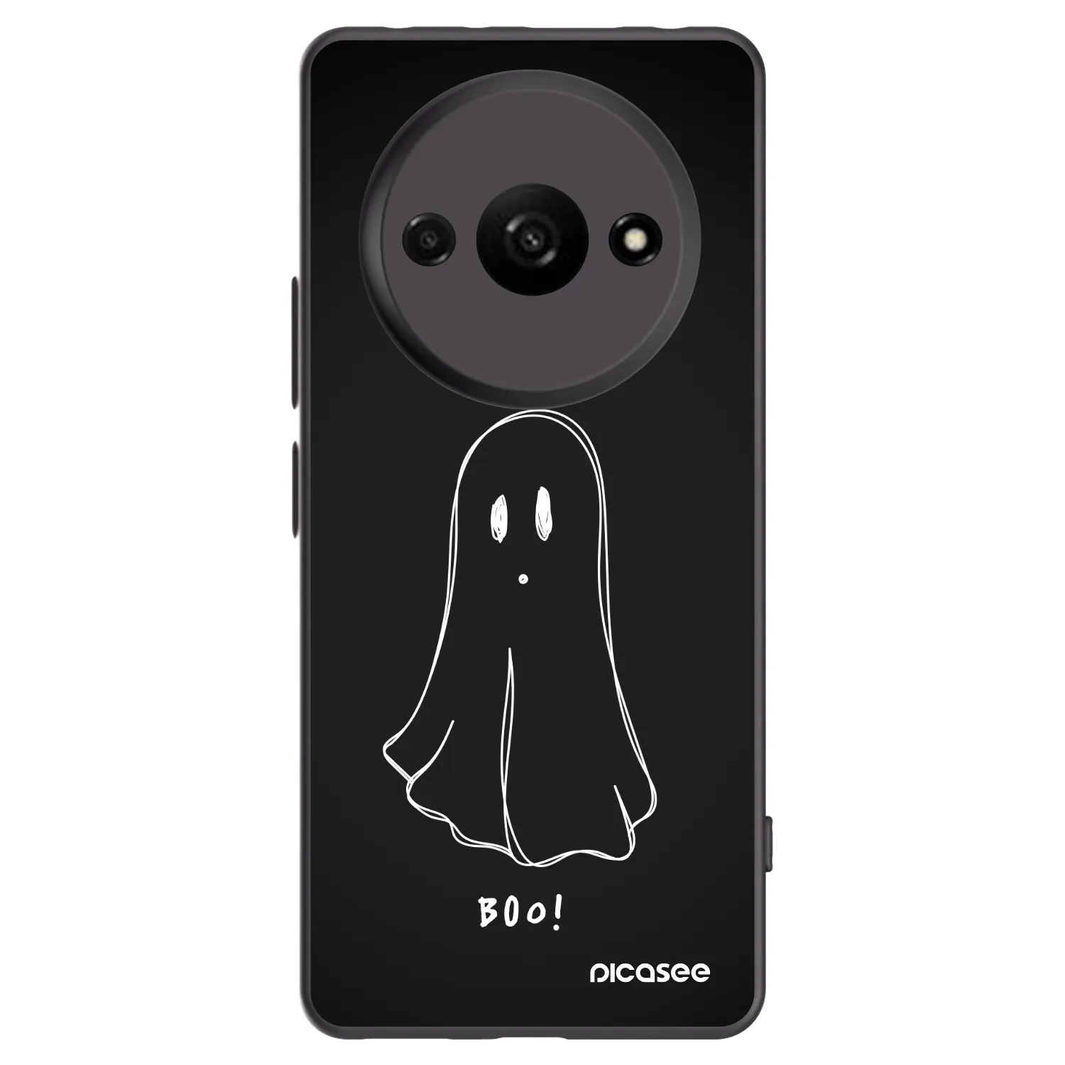 Picasee silikonowe czarne etui na Xiaomi Redmi A3 - Ghost 2