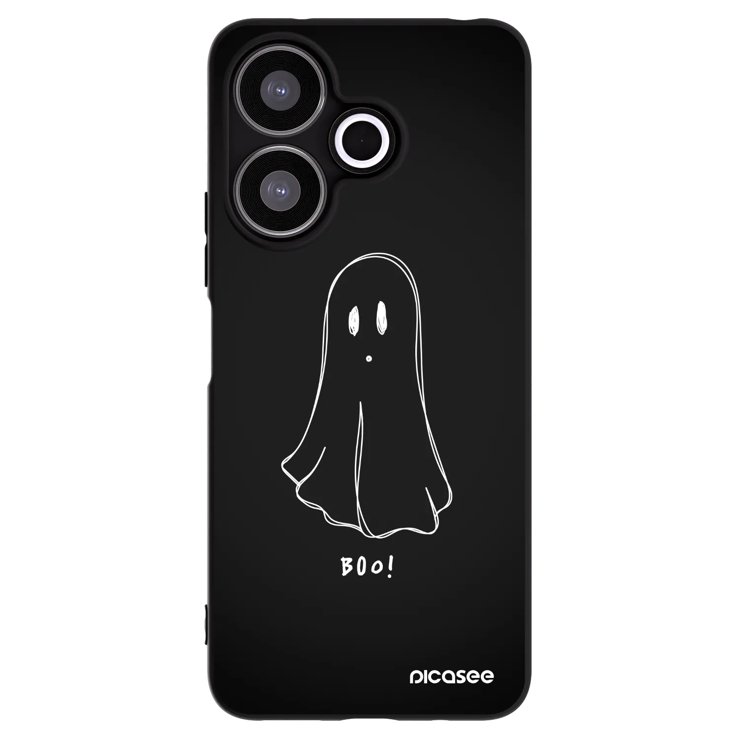 Picasee silikonowe czarne etui na Xiaomi Redmi 13 4G - Ghost 2
