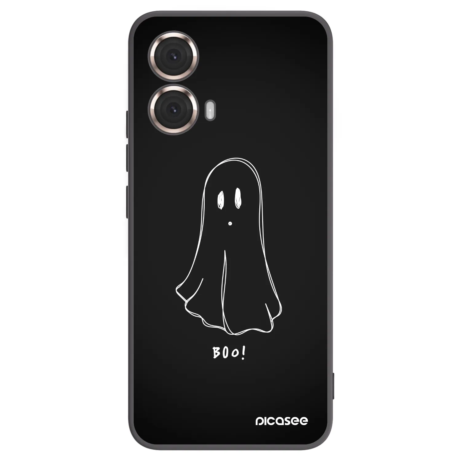 Picasee silikonowe czarne etui na Motorola Moto G85 - Ghost 2