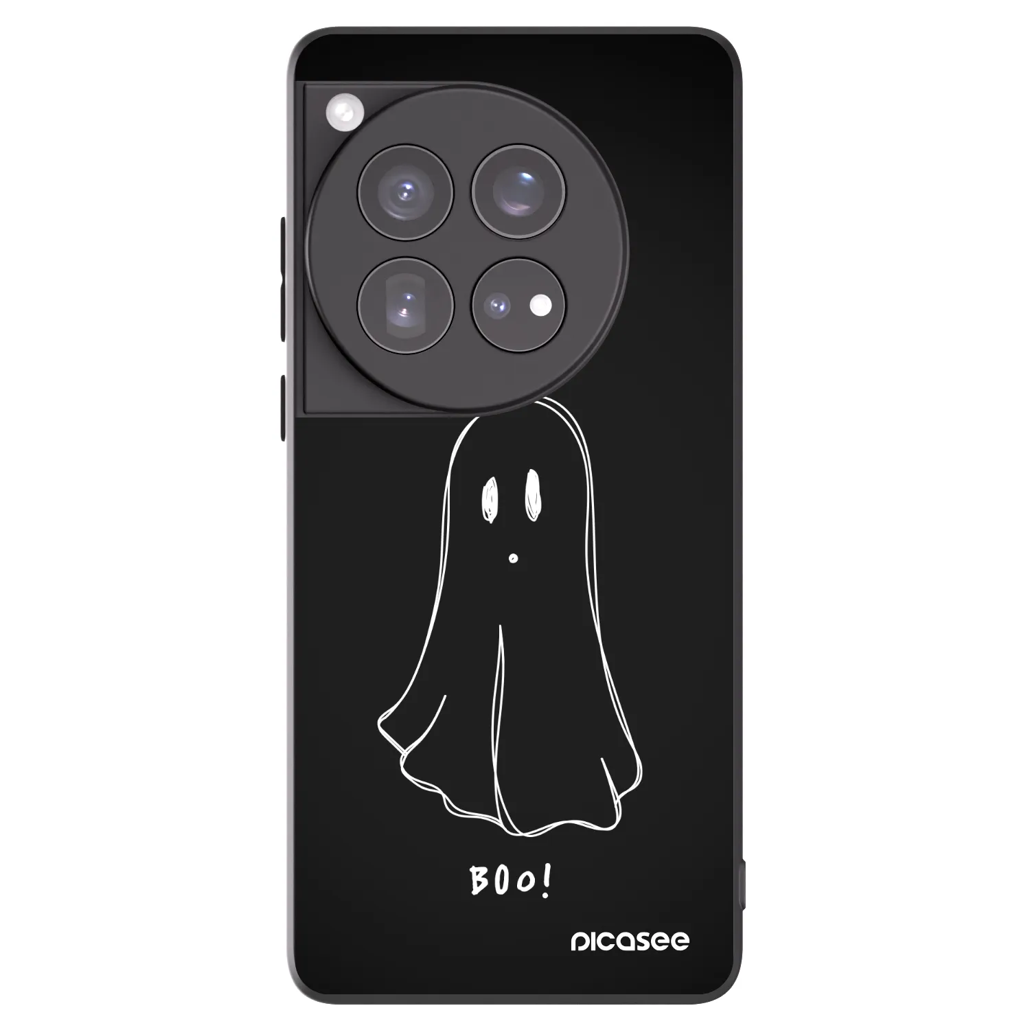 Picasee silikonowe czarne etui na OnePlus 12 5G - Ghost 2