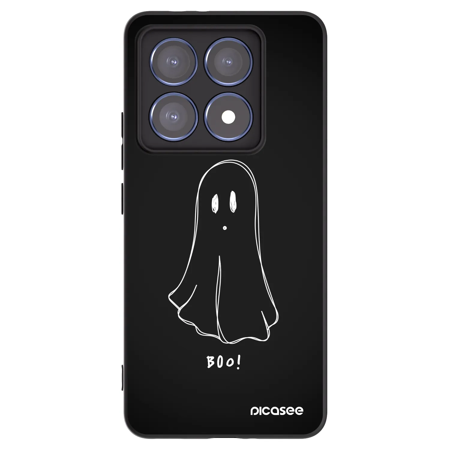 Picasee silikonowe czarne etui na Xiaomi 14T Pro - Ghost 2