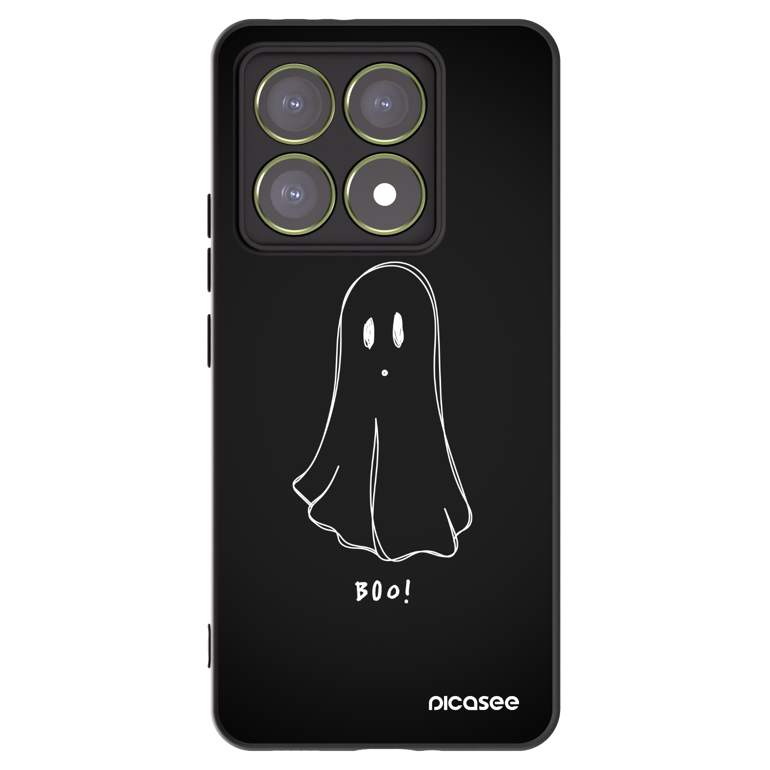 Picasee silikonowe czarne etui na Xiaomi 14T - Ghost 2